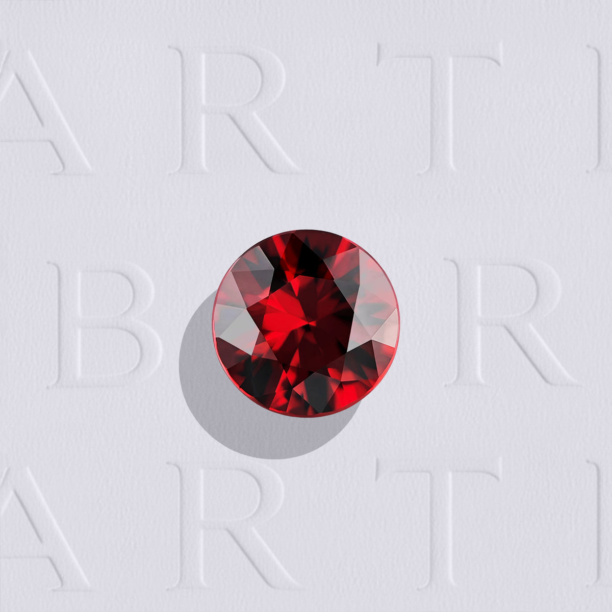 Grenat Rouge naturel rond facetté de 1.50 carat, originaire de Madagascar, arborant une couleur rouge profonde et sans inclusion visible à l’œil nu. Aucun traitement.