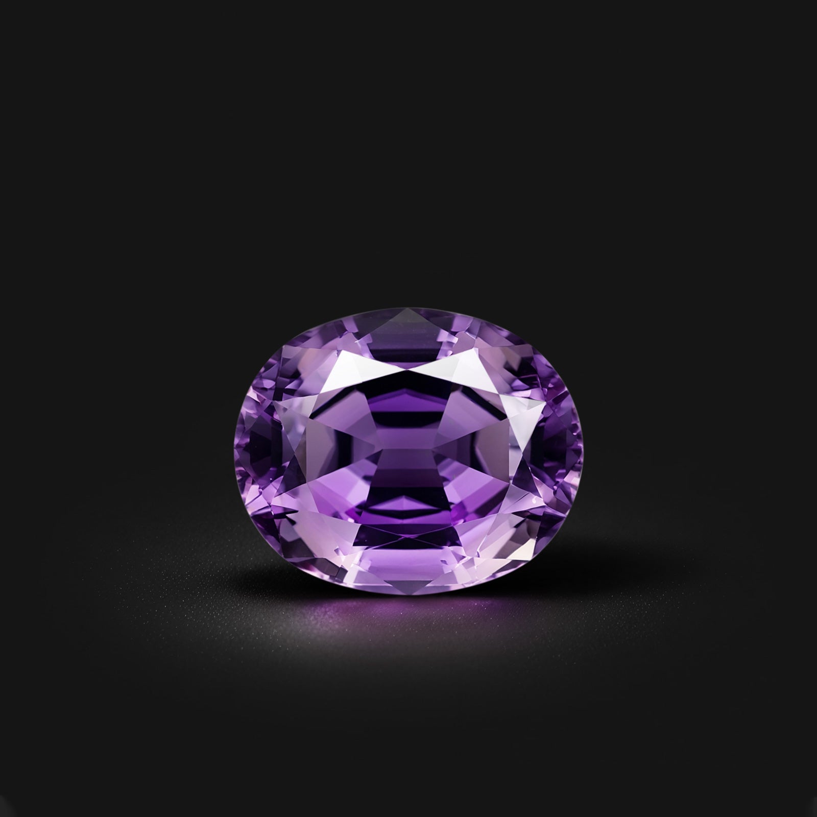 Pierre de naissance de février : améthystes violettes éclatantes sur fond noir, gemmes raffinées et apaisantes