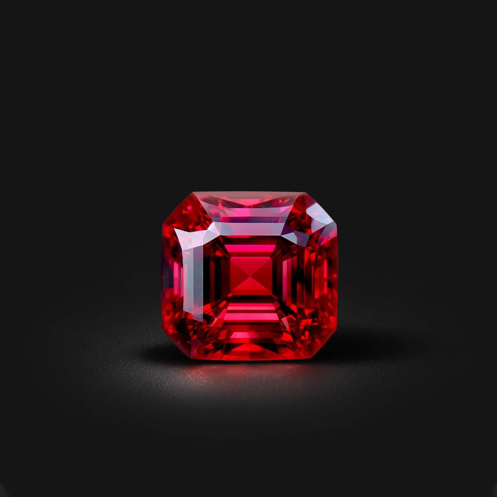 Pierre de naissance de juillet : rubis rouges éclatants sur fond noir, gemmes précieuses synonymes de passion et de force