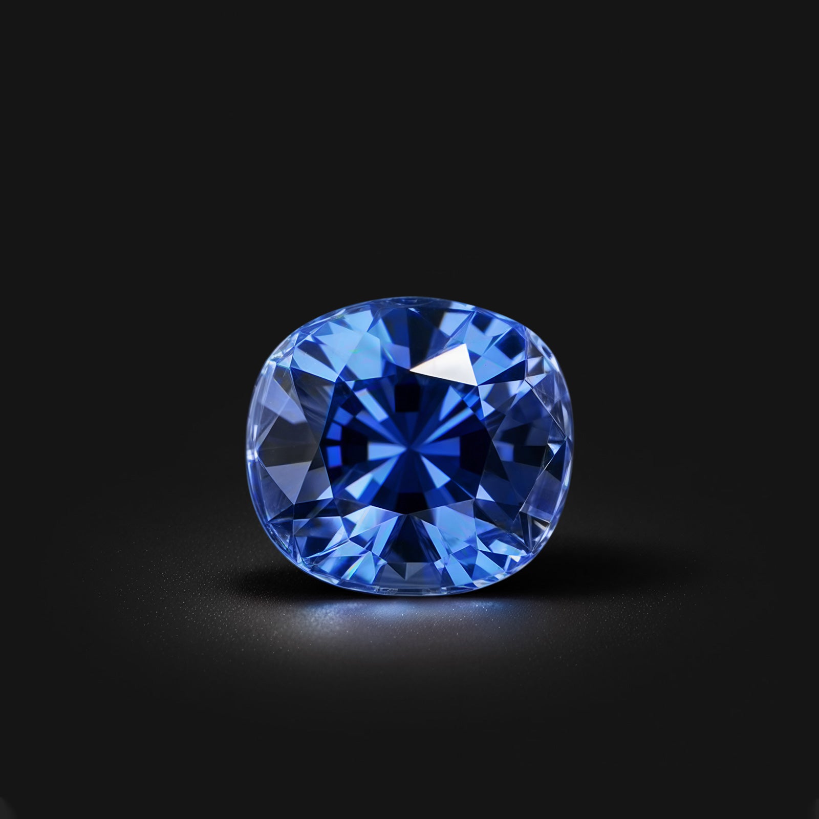 Pierre de naissance de septembre : saphirs bleus profonds sur fond noir, gemmes de loyauté et de sagesse intemporelle