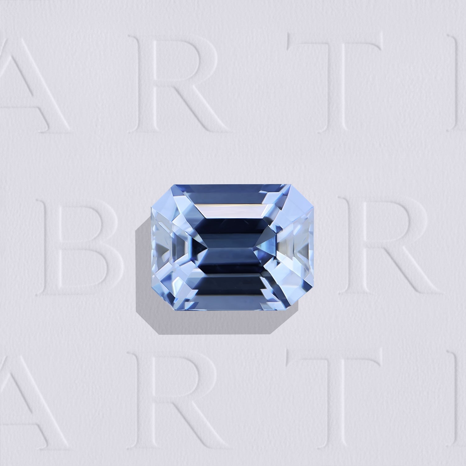 Saphir bleu naturel rectangle à pans coupés facetté de 1.56 carat, originaire du Sri Lanka, de couleur bleu prononcé, très légèrement inclus. Chauffe classique.