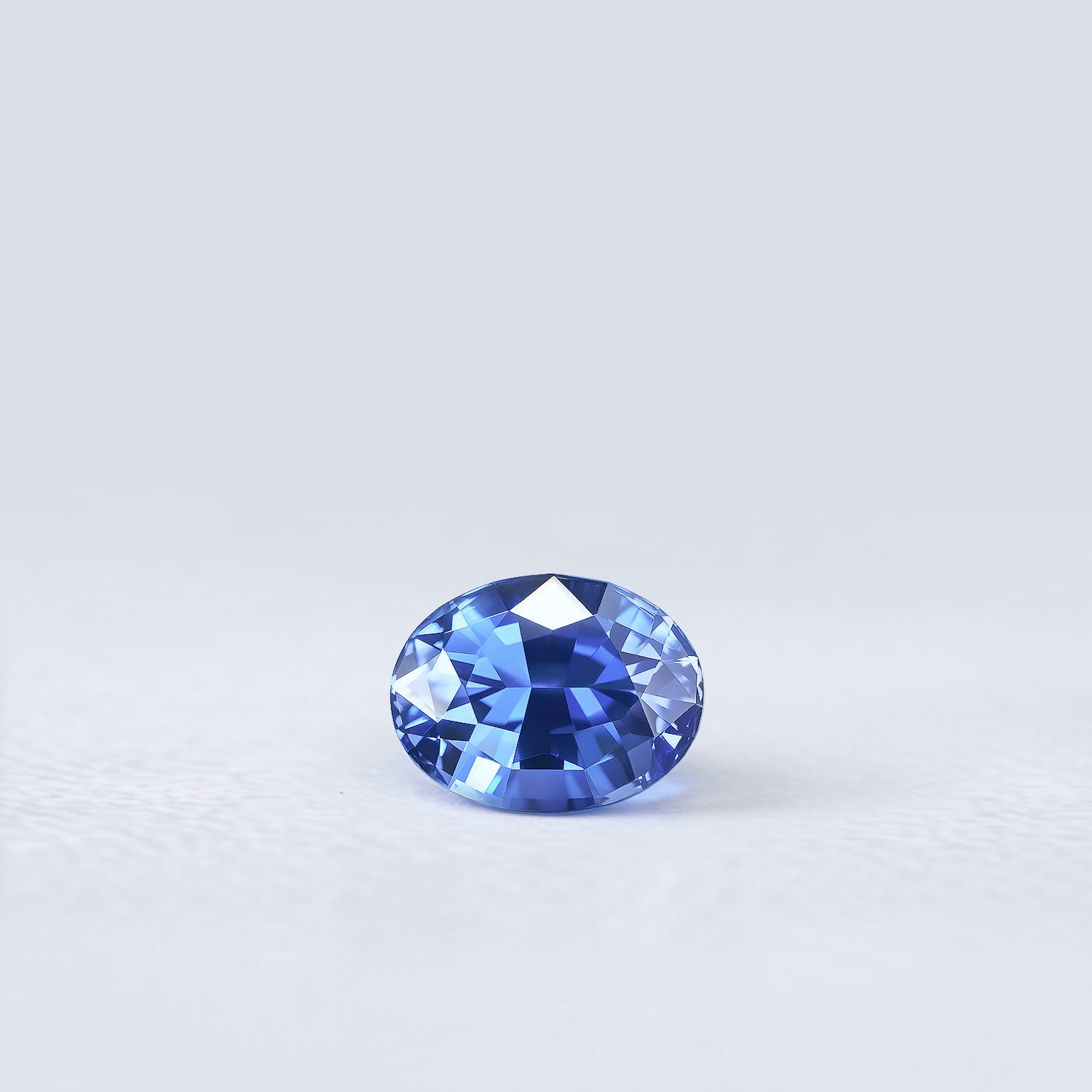 Saphir bleu ovale facetté 0,92ct, couleur soutenue, Sri-Lanka