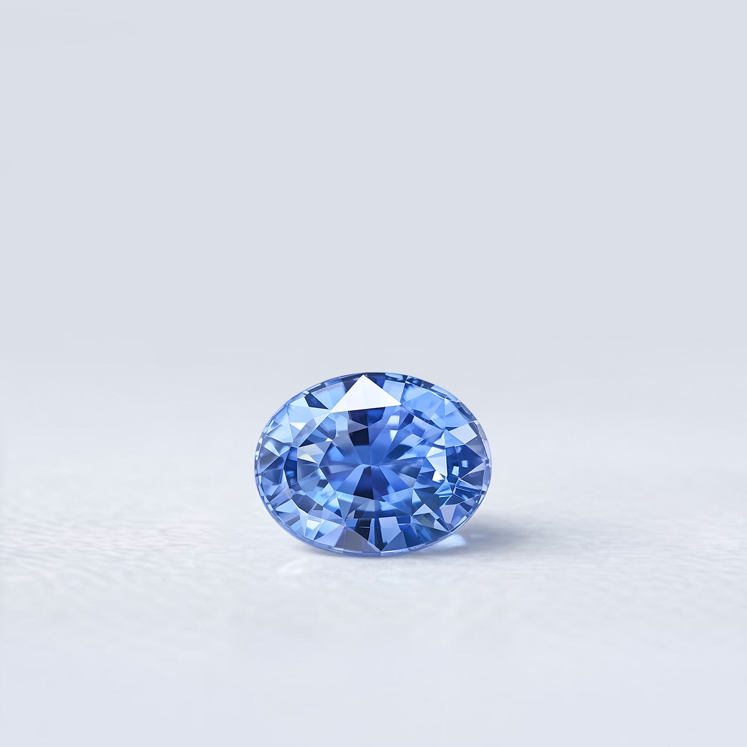 Saphir bleu ovale facetté 1,75ct, bleu prononcé, pur à l’œil nu, Sri-Lanka