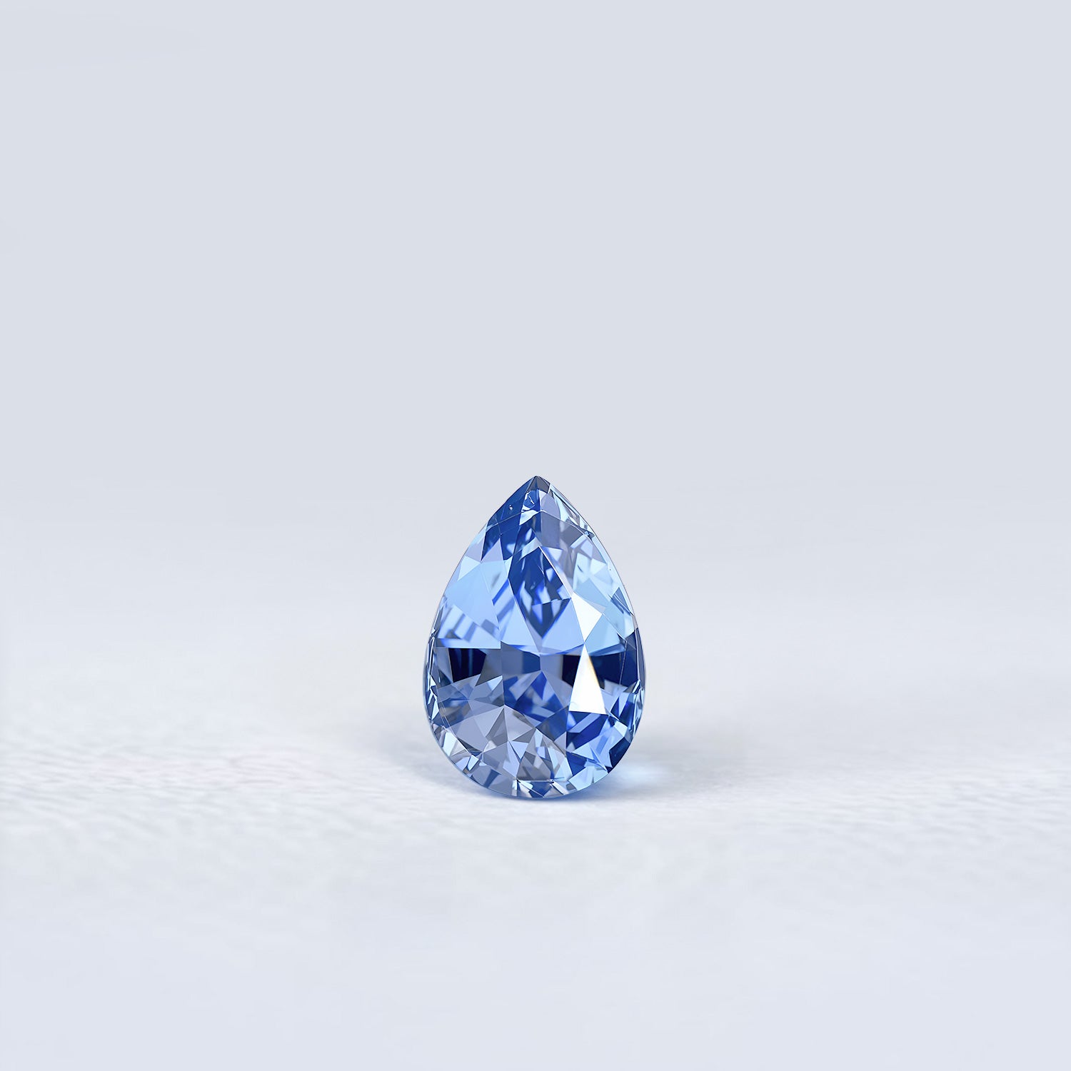 Saphir bleu naturel poire facetté 1,15ct, couleur bleu soutenu, pureté sans inclusion, Sri Lanka
