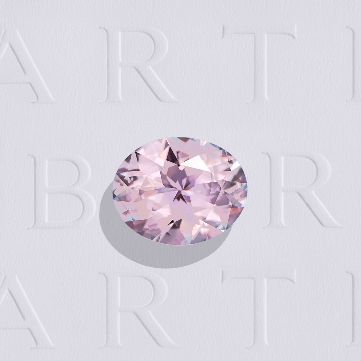 Saphir pêche pastel naturel ovale facetté de 1.69 carat, originaire de Madagascar, de couleur rose-brun léger, très légèrement inclus. Aucun traitement.