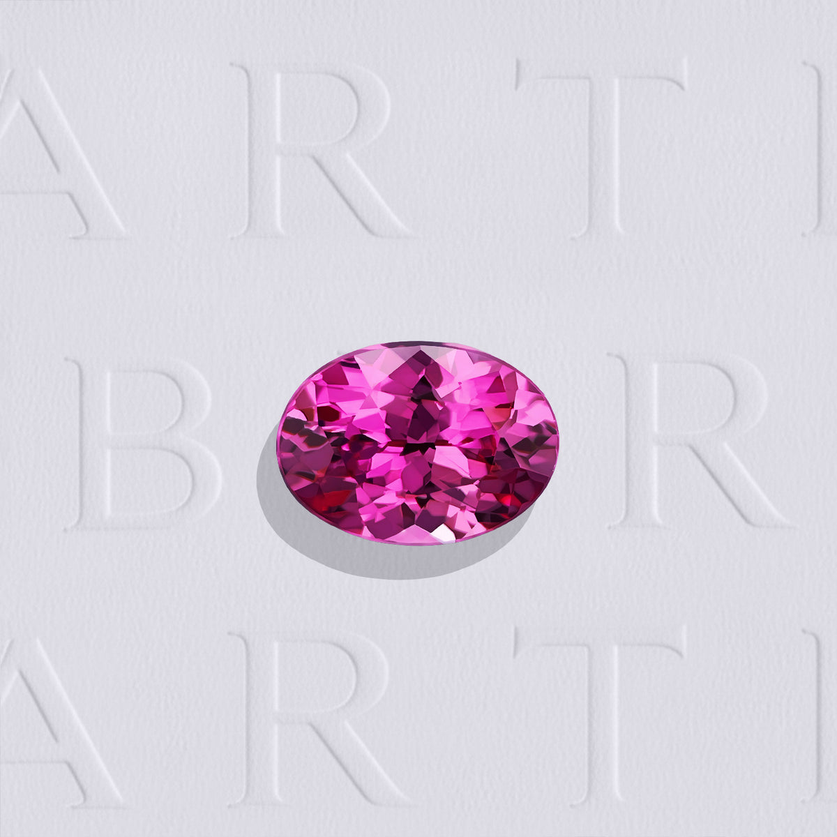 Saphir rose naturel ovale facetté de 0.41 carat, originaire de Madagascar, de couleur rose intense, sans inclusion visible à l’œil nu. Aucun traitement.