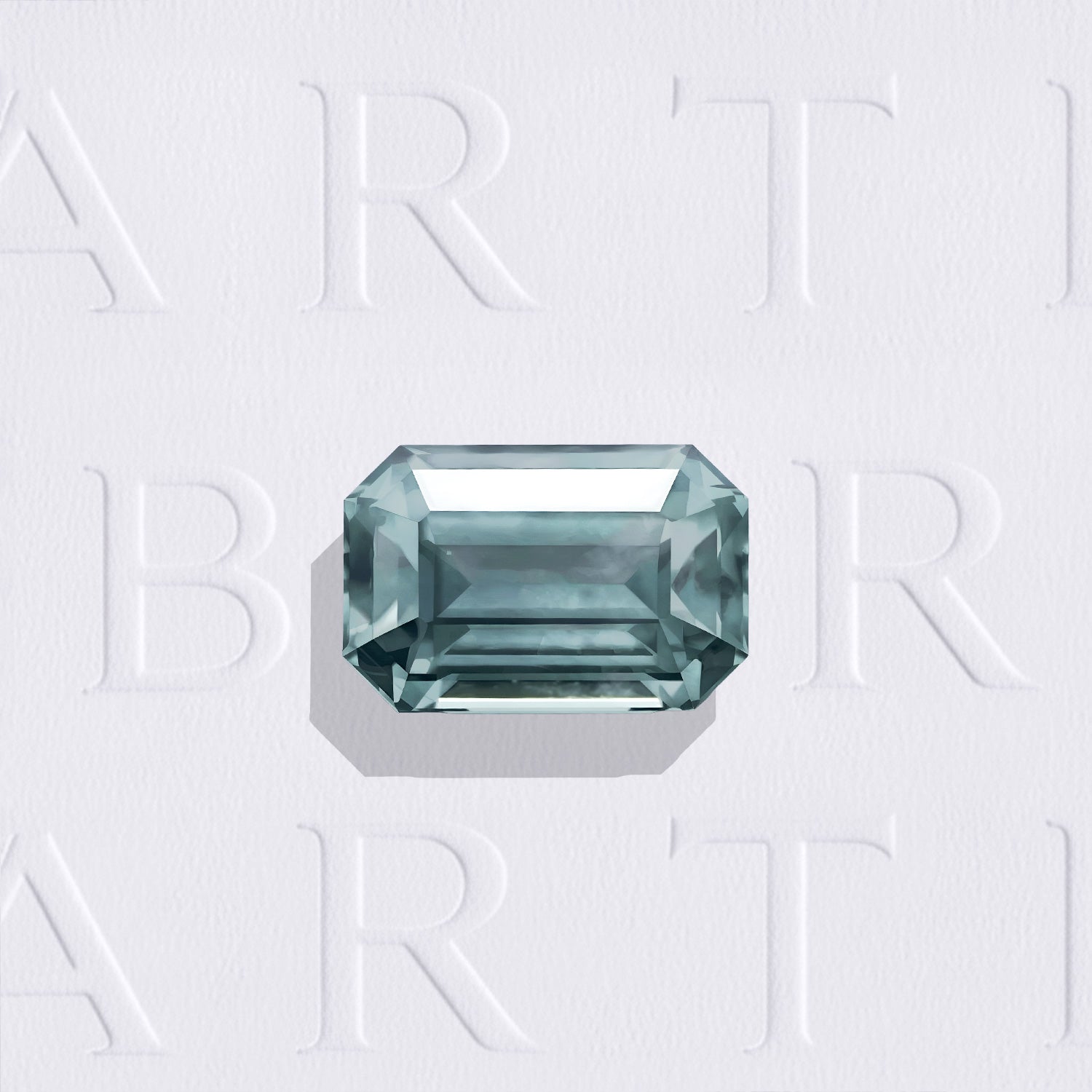 Saphir teal naturel rectangle à pans coupés facetté de 1.38 carat, originaire du Montana aux États-Unis, de couleur bleu-vert prononcé et légèrement inclus. Aucun traitement.