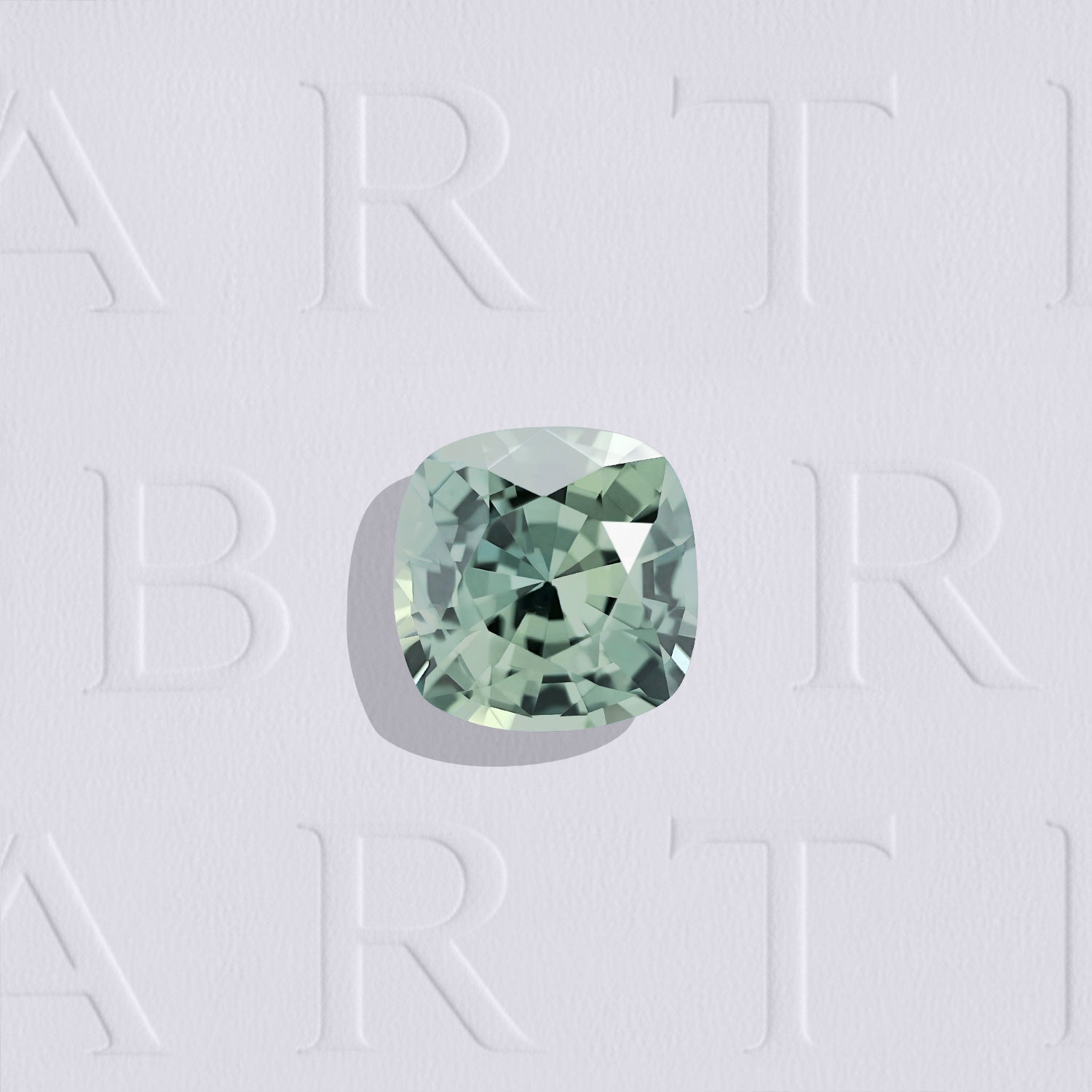 Saphir Teal naturel coussin carré facetté de 0.74 carat, originaire de Madagascar, de couleur bleu-vert prononcé, sans inclusion visible à l'œil nu. Aucun traitement.