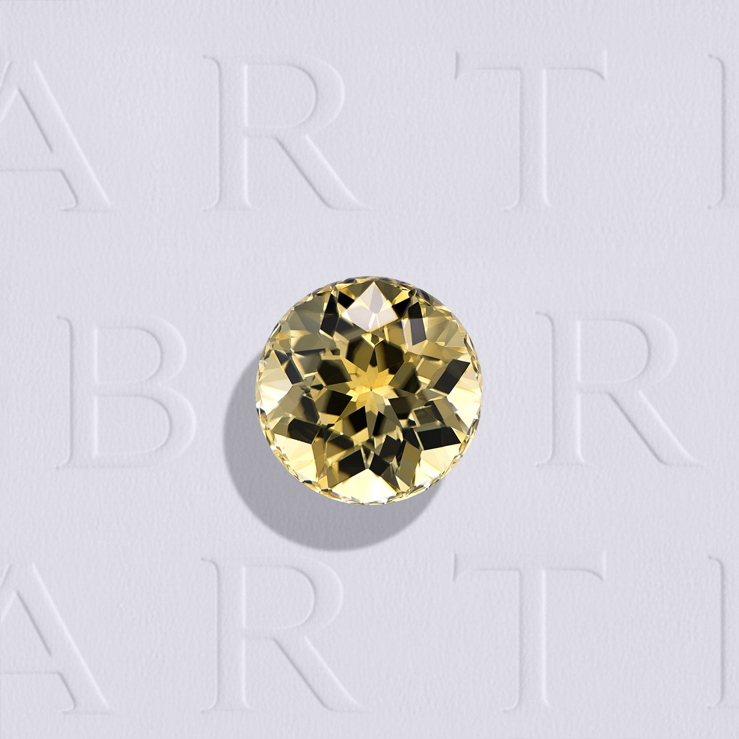 Saphir jaune naturel non chauffé rond de 1.02 carat, facetté, de teinte jaune doré soutenue, originaire de Madagascar