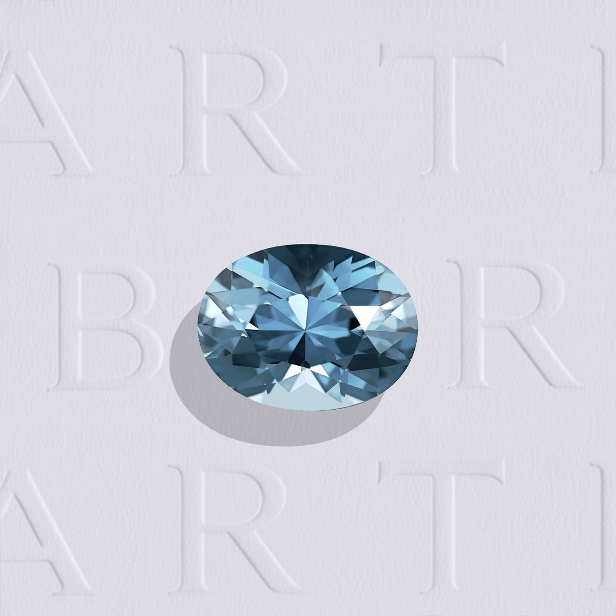 Spinelle bleu gris naturel ovale facetté de 1.16 carat, de couleur bleu-gris soutenu, légèrement inclus. Aucun traitement.
