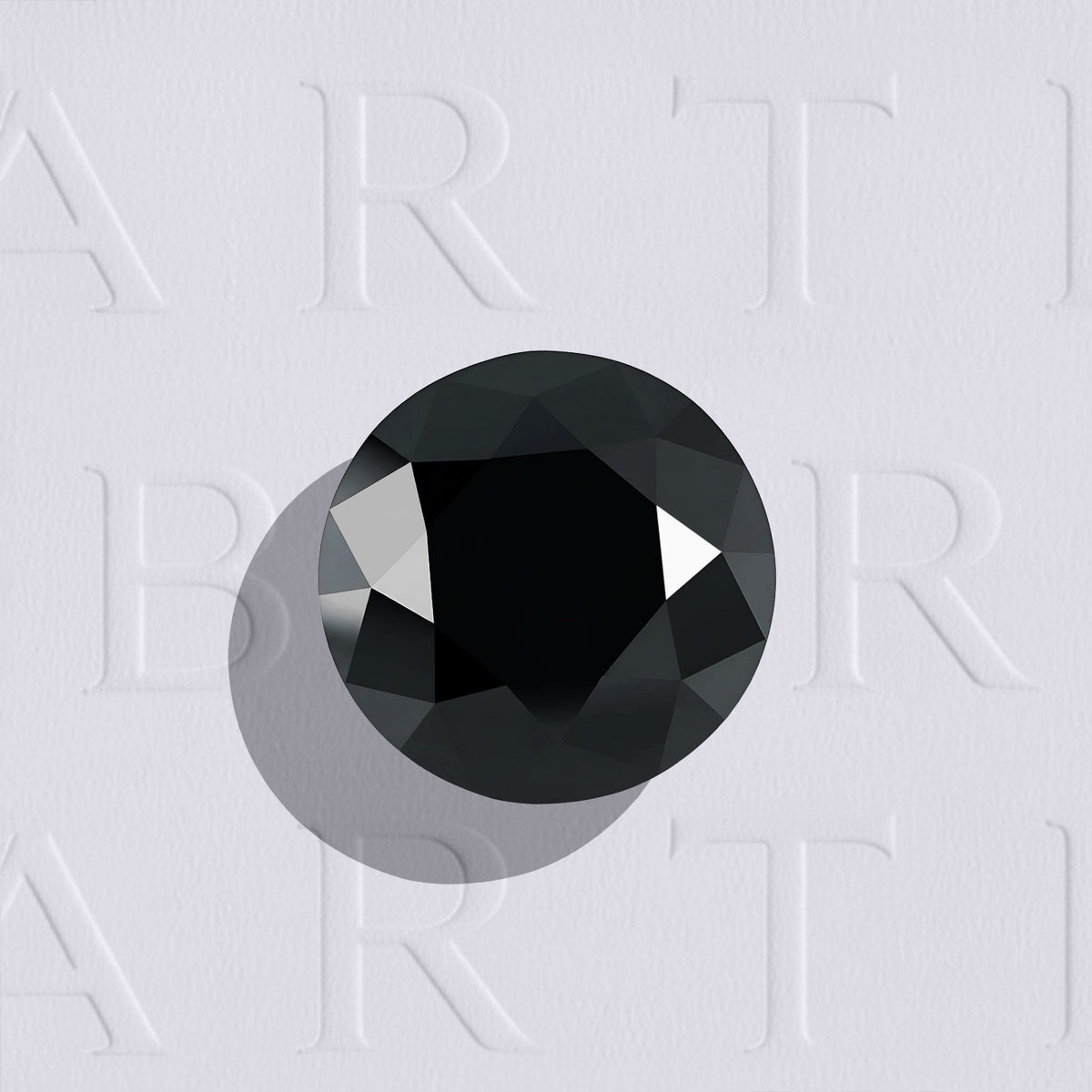 Spinelle noir naturel rond facetté de 13.40 carats, originaire de Thaïlande, de couleur noir sombre, sans inclusion visible à l’œil nu. Aucun traitement.