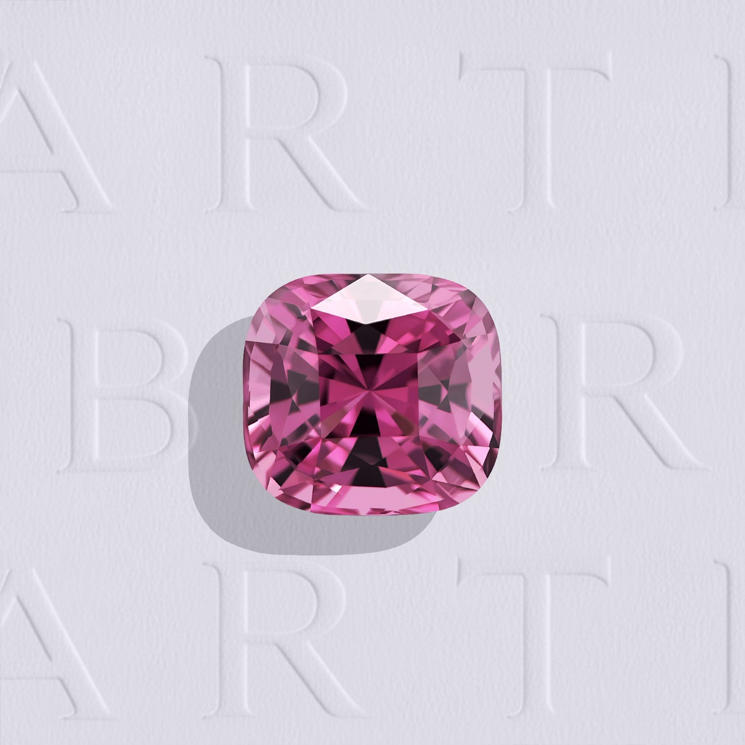 Spinelle rose naturel coussin rectangle facetté de 2.44 carats, originaire de Luc Yen au Vietnam, de couleur rose-violet profond, sans inclusion visible à l'œil nu et non traité.