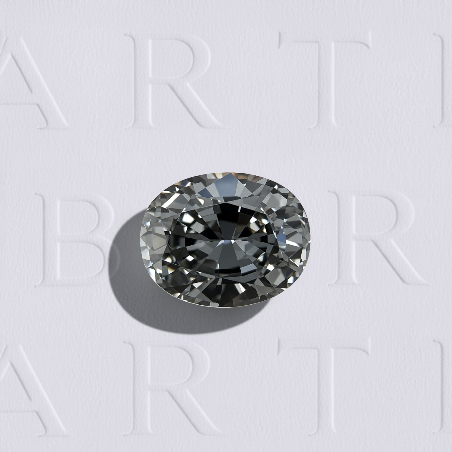 Spinelle gris naturel ovale de 1.64 carat facetté, non traité, originaire du Myanmar, sans inclusion visible même à la loupe 10x