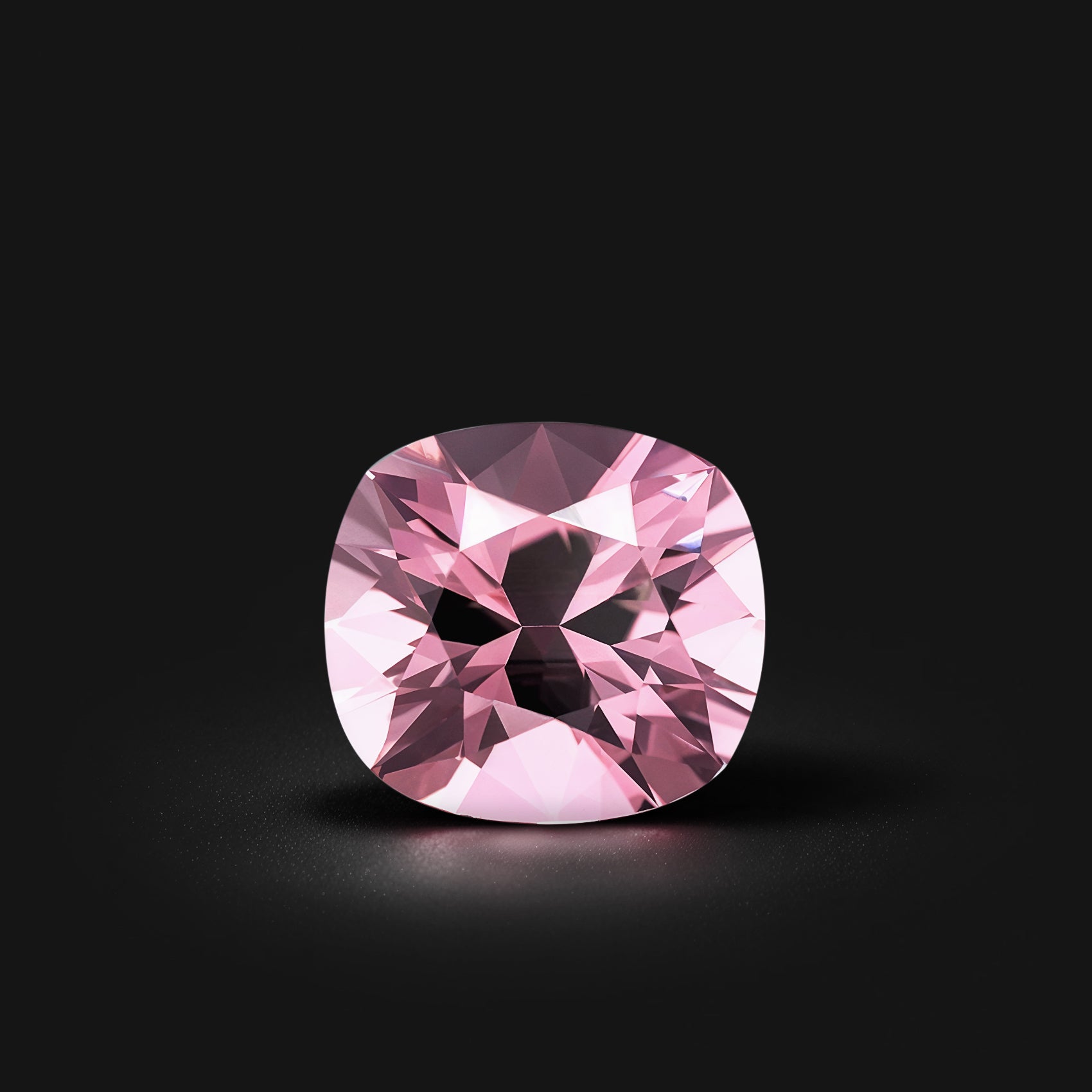 Spinelle rose coussin rectangle 0,99 carat, facetté, nuance rose-violet, origine Vietnam