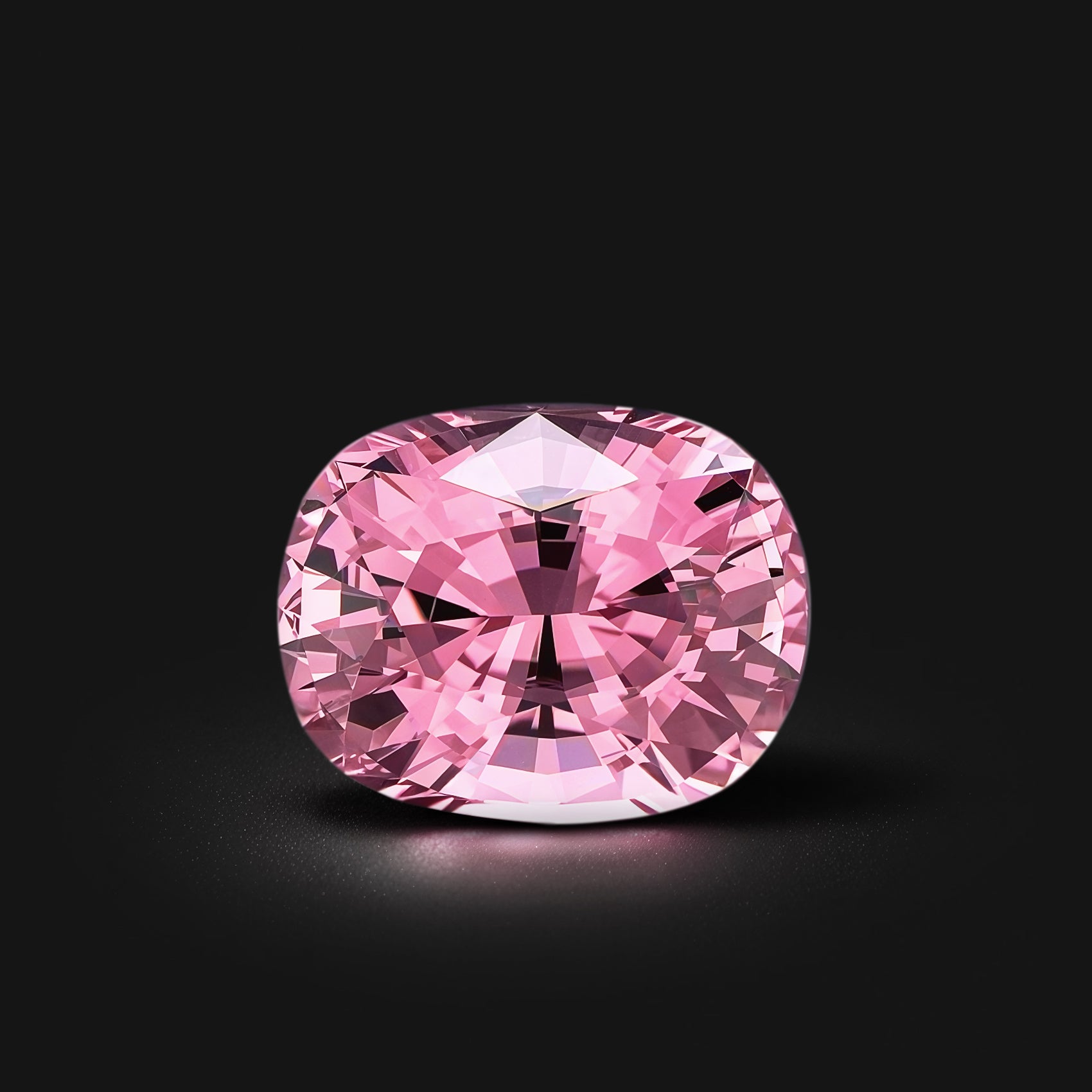 Spinelle rose coussin rectangle facetté 2,47ct, rose-orangé soutenu, Vietnam