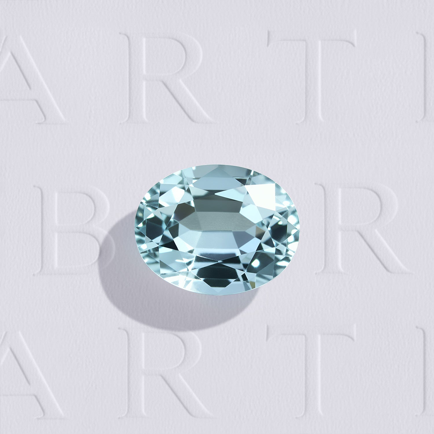 Topaze bleue ovale facettée 2,48ct, nuance cyan-bleuté très légère, excellente qualité, origine Brésil