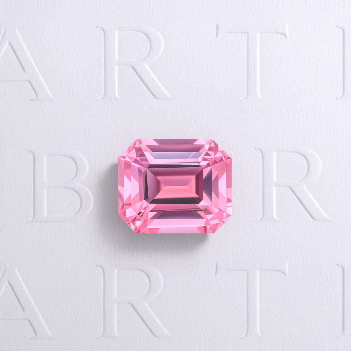 Tourmaline Rose naturelle 1,05 carat, rectangle à pans coupés, facettée, Congo, nuances soutenues. Aucun traitement