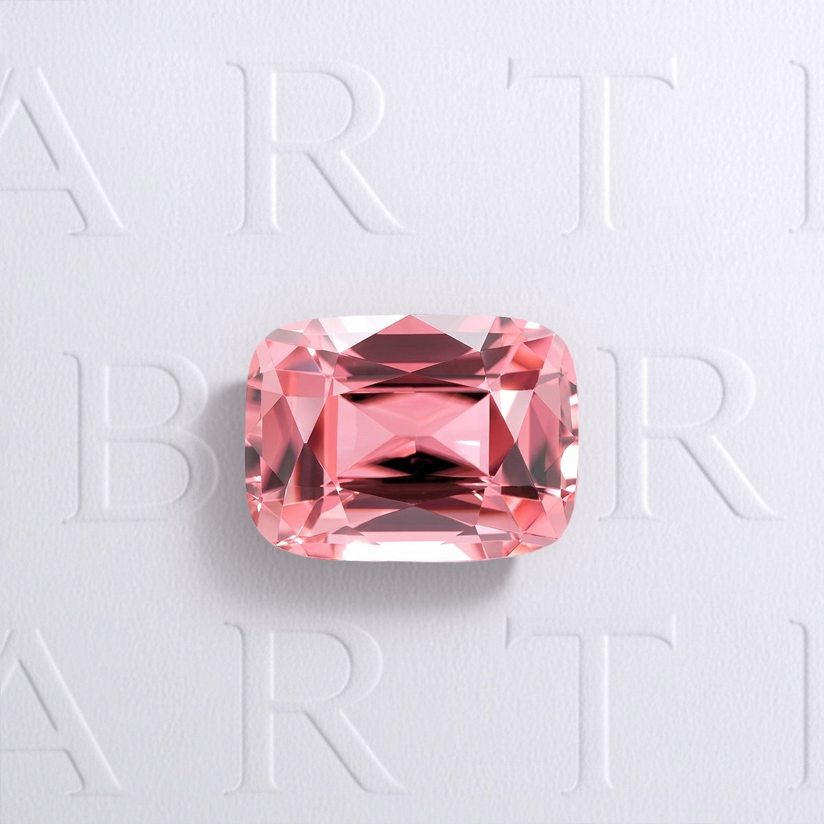 Tourmaline rose naturelle coussin rectangle facettée de 2.16 carats, originaire de la République démocratique du Congo, de couleur rose soutenu et sans inclusion visible à l'œil nu. Aucun traitement.