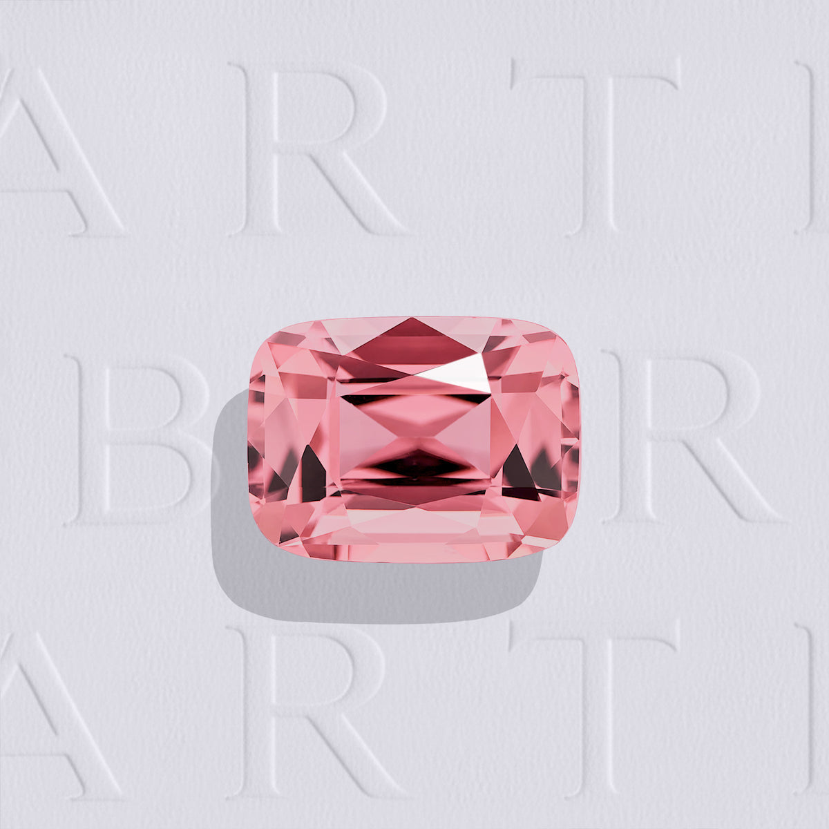 Tourmaline rose naturelle coussin rectangle facettée de 2.16 carats, originaire de la République démocratique du Congo, de couleur rose soutenu et sans inclusion visible à l'œil nu. Aucun traitement.