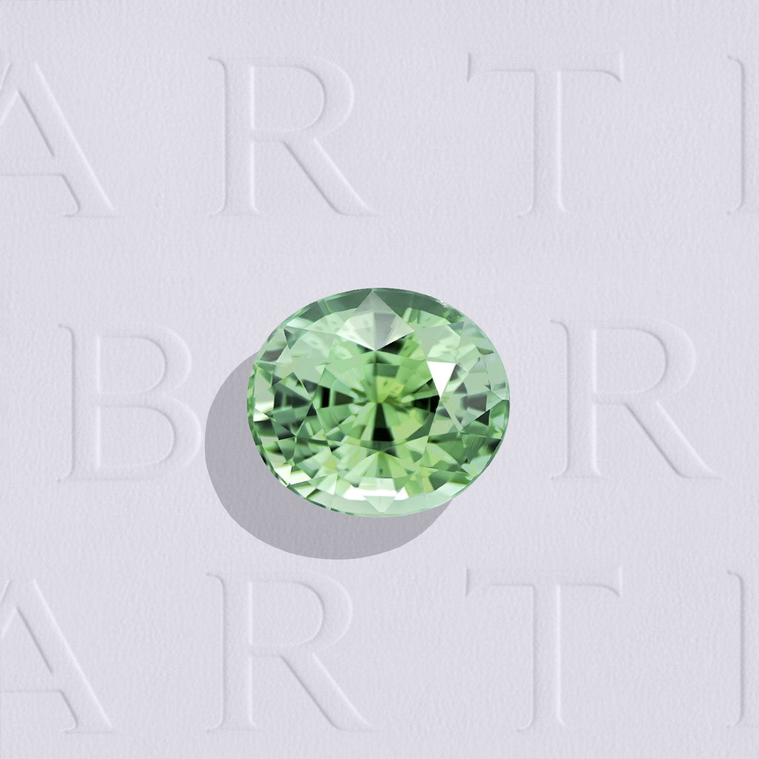Tourmaline verte naturelle ovale facettée de 2.01 carats, originaire de RD Congo, de couleur vert soutenu, légèrement incluse. Aucun traitement.