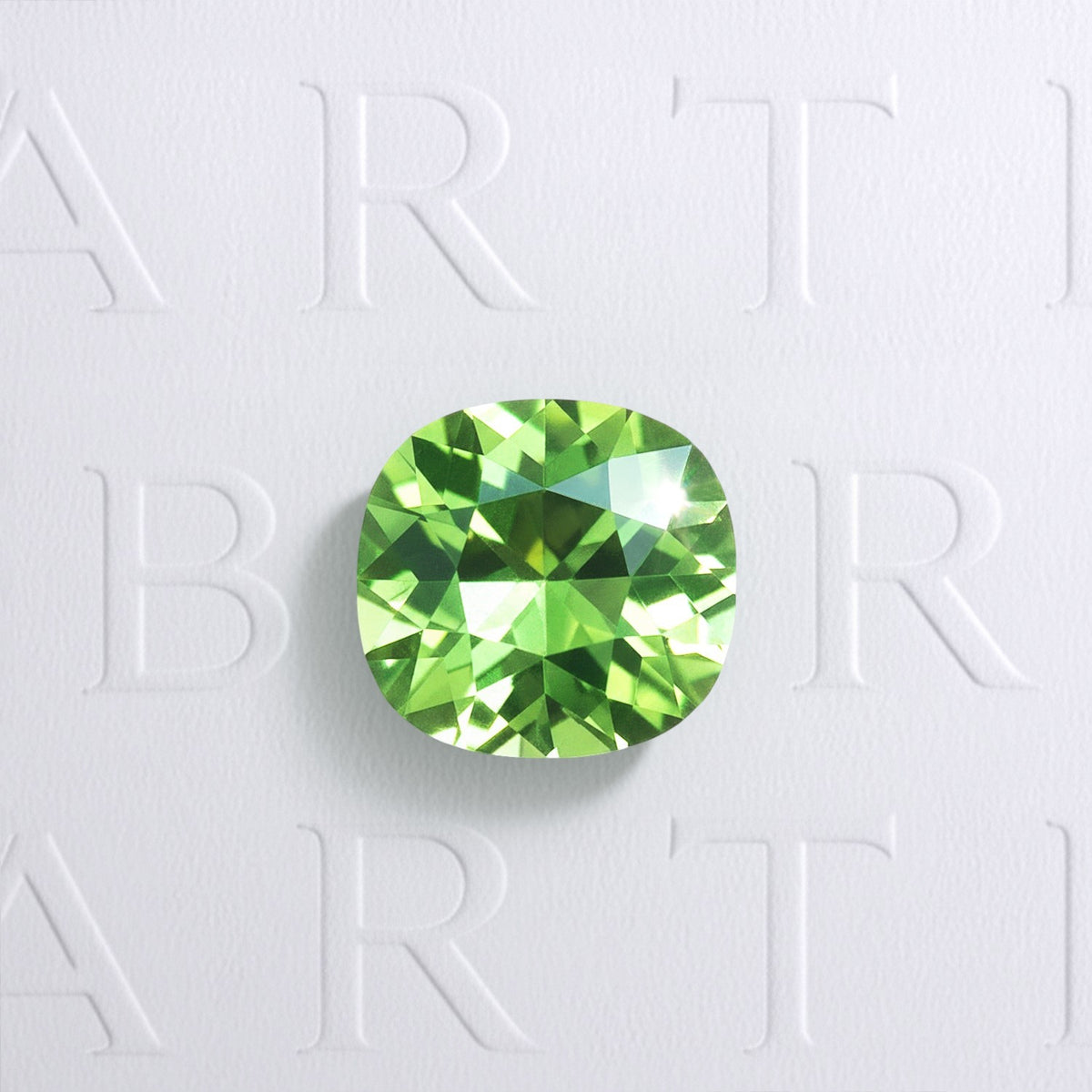 Tourmaline verte naturelle 2,39 carats non traitée, coussin facetté, vert soutenu, provenance Tanzanie