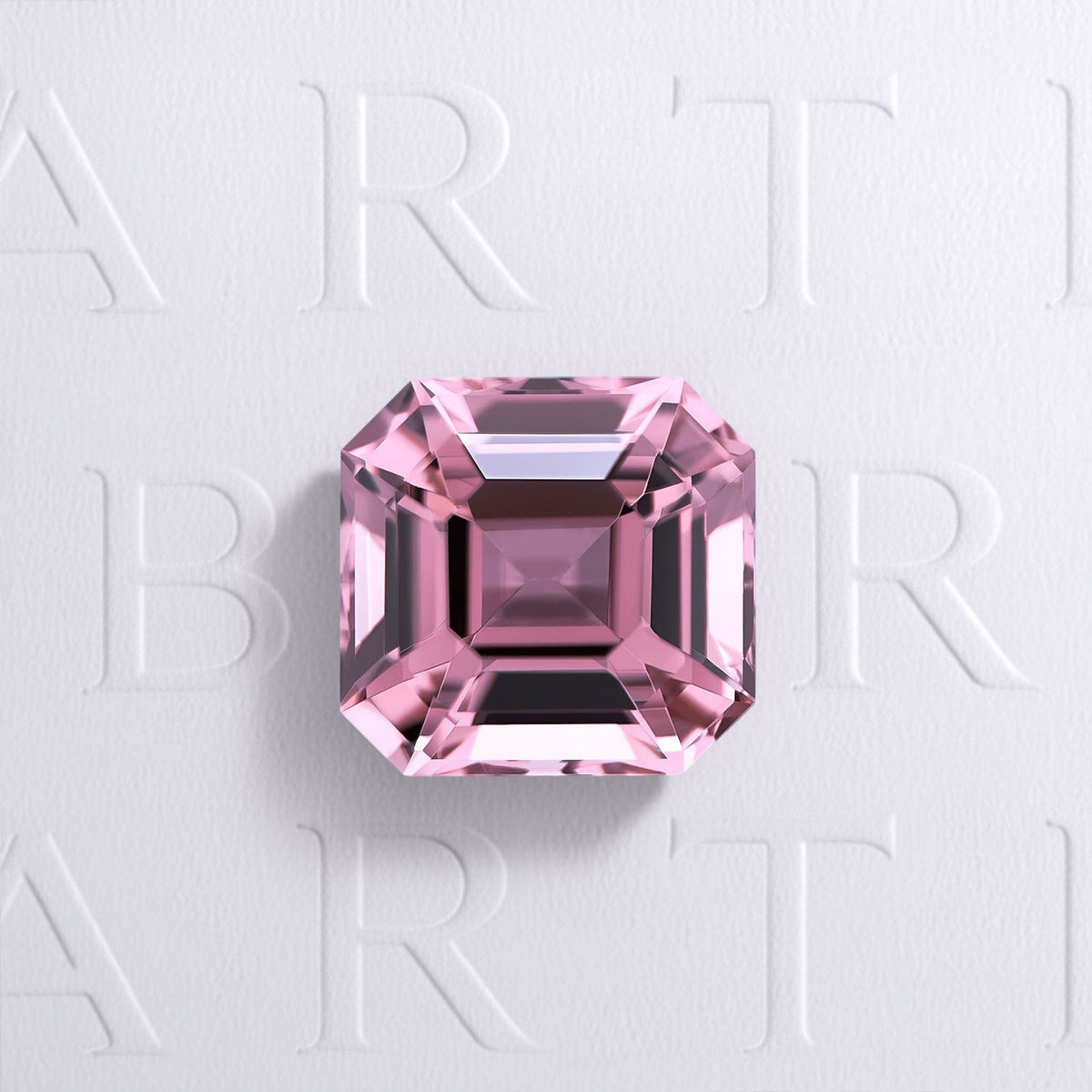Tourmaline rose naturelle rectangle à pans coupés facettée de 3.55 carats, de couleur rose prononcé, originaire de la République démocratique du Congo et sans inclusion visible à l'œil nu.