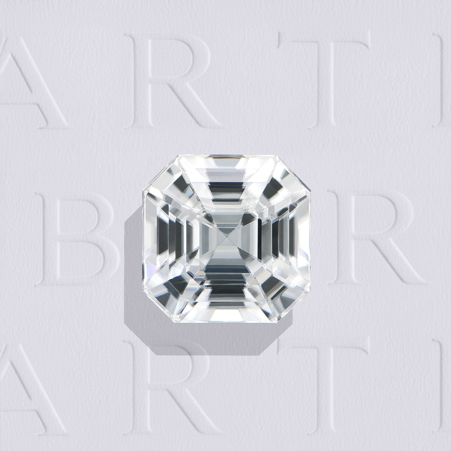 Zircon naturel incolore carré à pans coupés facetté de 3.06 carats, originaire de Tanzanie, sans inclusion visible à l'œil nu. Chauffe classique.