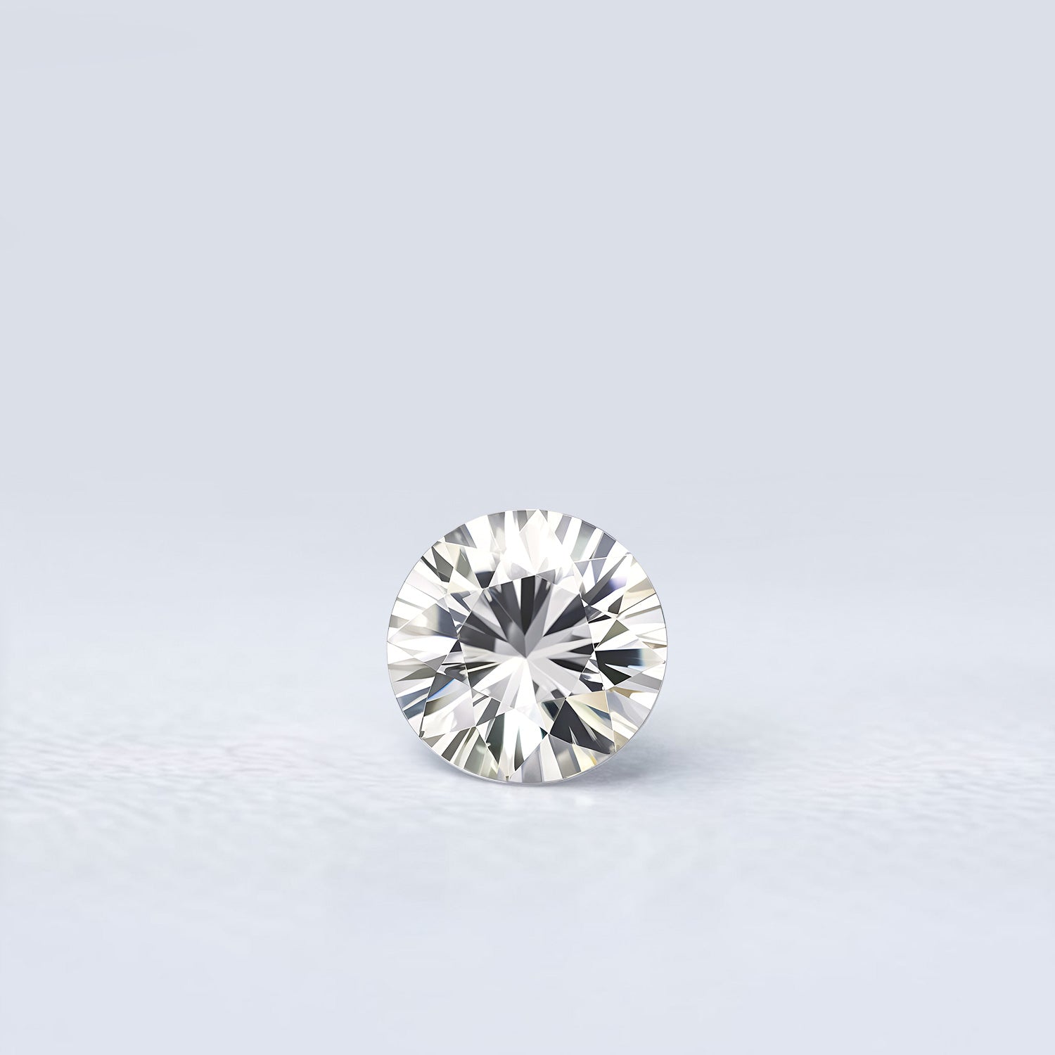 Zircon incolore rond facetté 1,78 carat, transparence élevée, Tanzanie