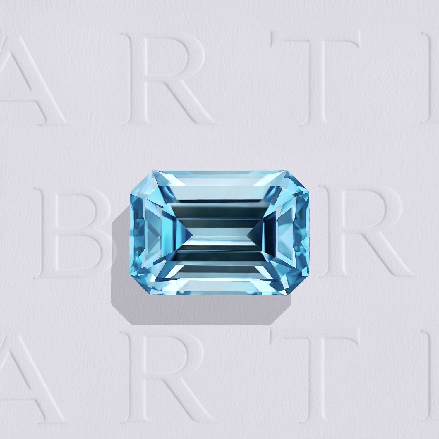 Zircon bicolore naturel rectangle à pans coupés facetté de 2.02 carats, originaire du Malawi, aux couleurs soutenues, sans inclusion visible à l'œil nu. Chauffe classique.