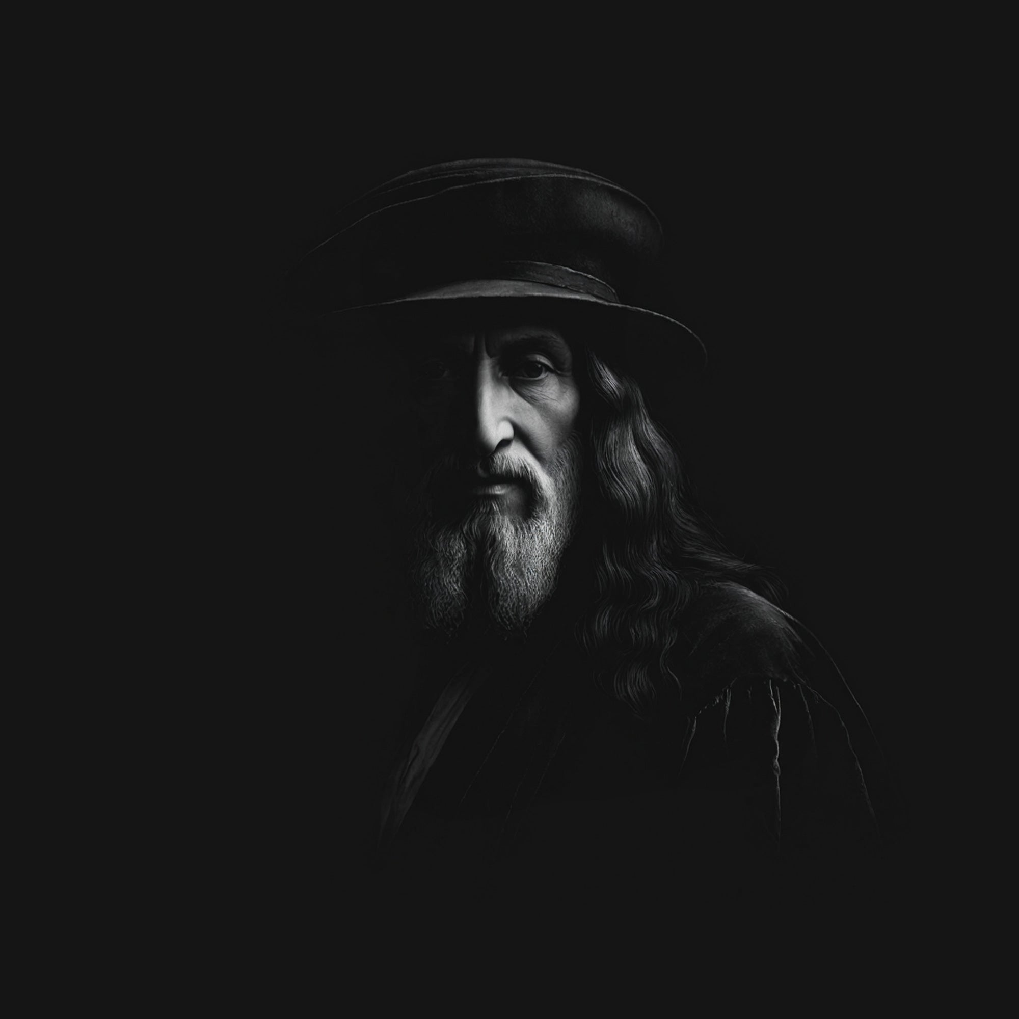 Citation de Léonard de Vinci sur fond sobre, inspirant la quête de perfection chez Maison Artbery.
