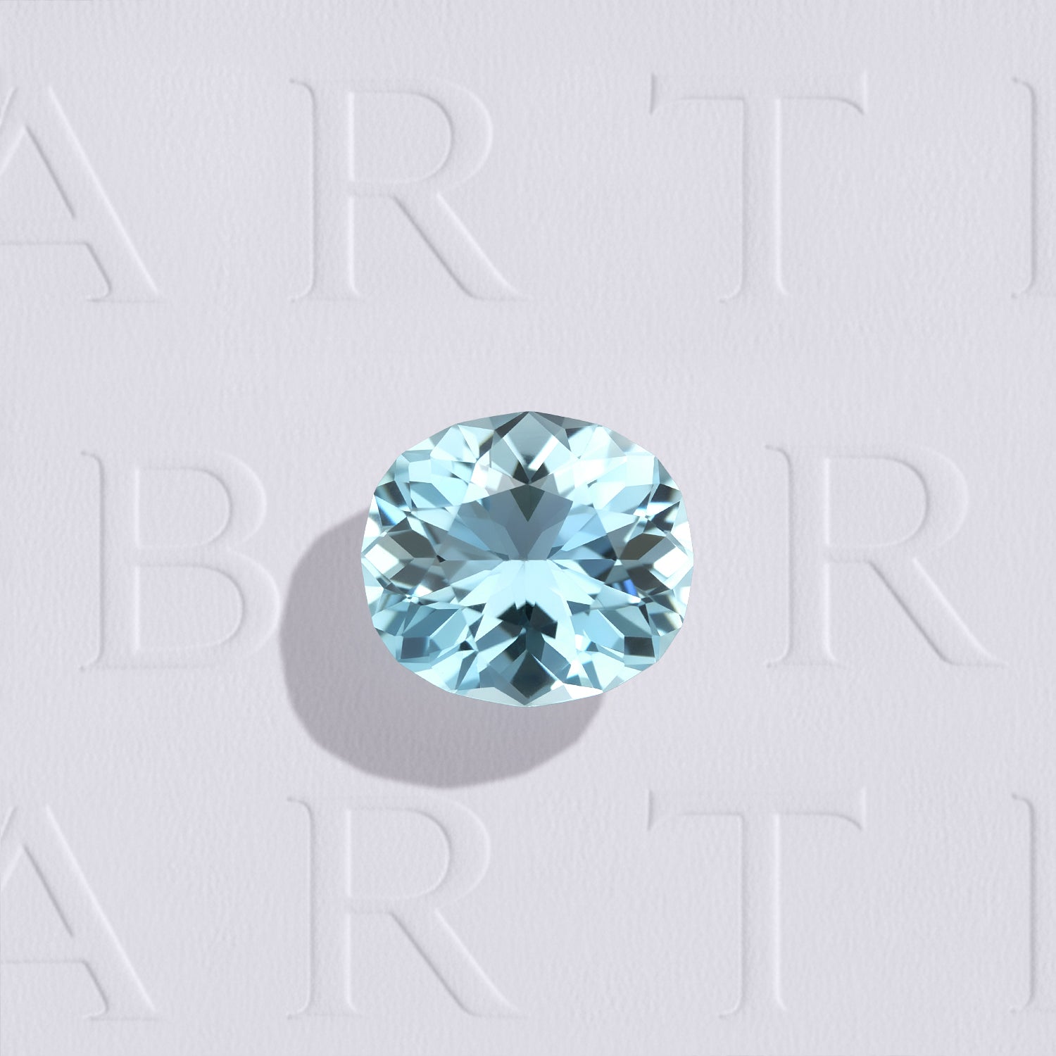 Aigue-marine 1,39 ct de Madagascar, ovale facettée, cyan bleuté léger, dimensions 8,1×7,2×4,6mm, aucun traitement