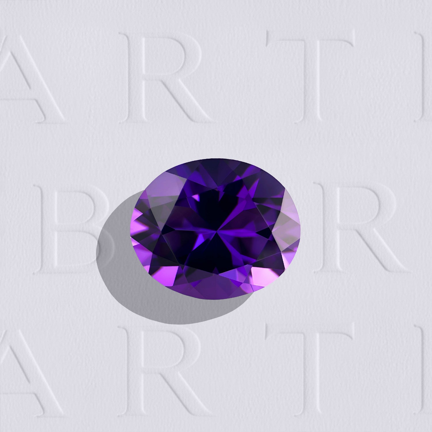 Améthyste naturelle ovale facettée de 3.73 carats, couleur violet rosé profond, sans inclusion visible à l’œil nu. Aucun Traitement. Zambie