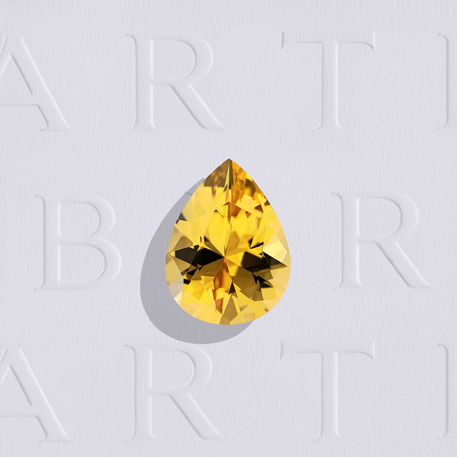 Citrine naturelle poire facettée de 1.04 carat, originaire du Brésil, de couleur jaune orangé prononcé, sans inclusion à la loupe 10x. Chauffe classique.