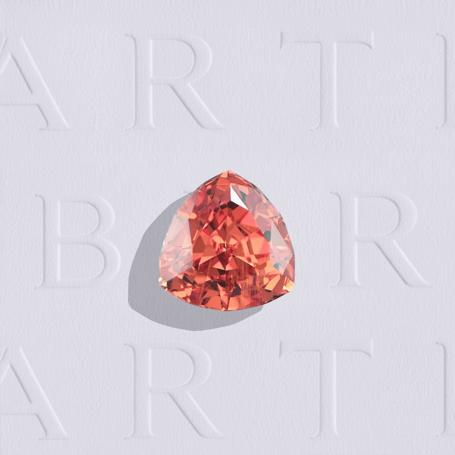 Grenat spessartite naturel trillion facetté de 1.20 carat, originaire du Nigéria, de couleur orange soutenu et très légèrement inclus. Aucun traitement.