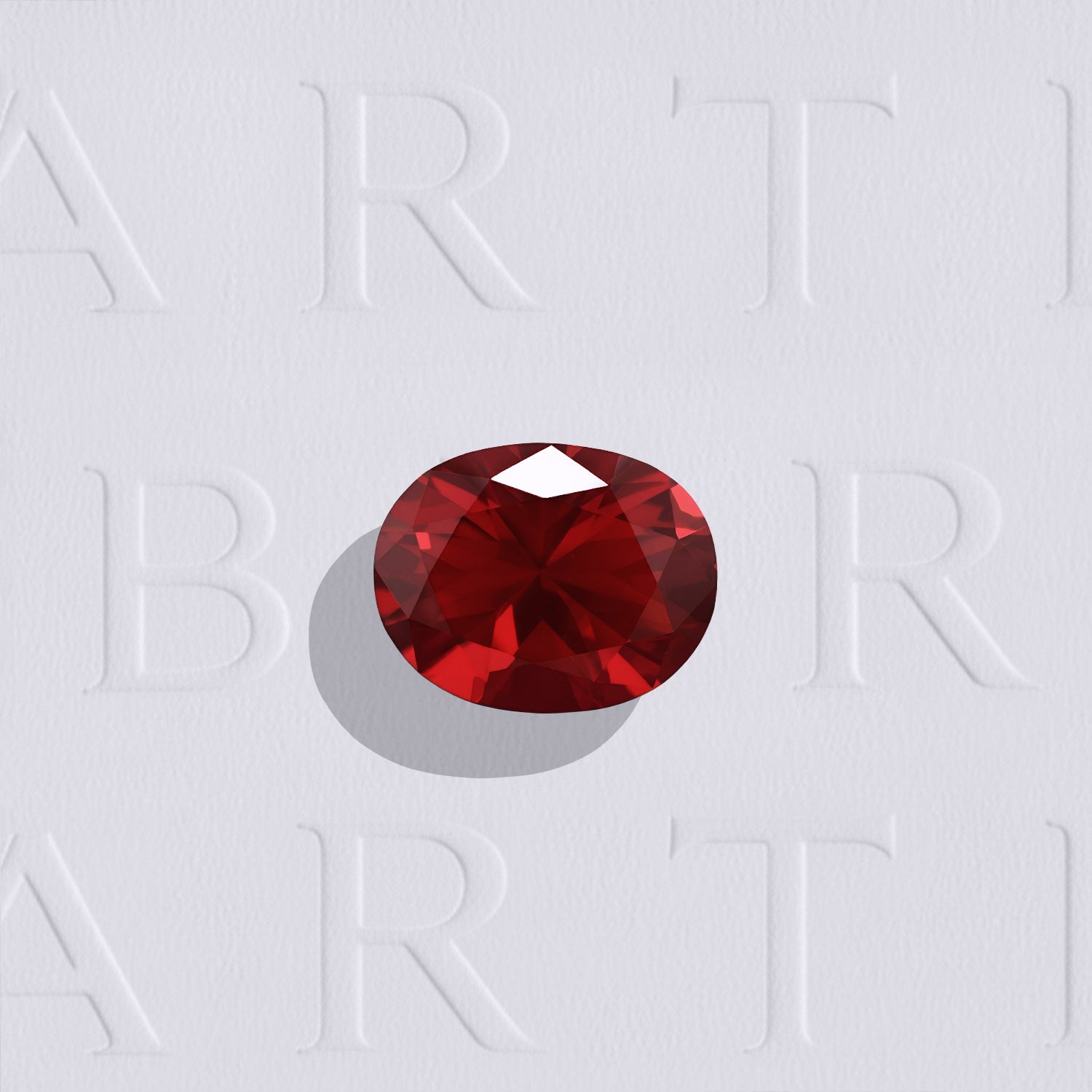 Opale de feu naturelle ovale facettée de 0.65 carat, originaire du Mexique, de couleur rouge-orangé profond et sans inclusion visible à l'œil nu.