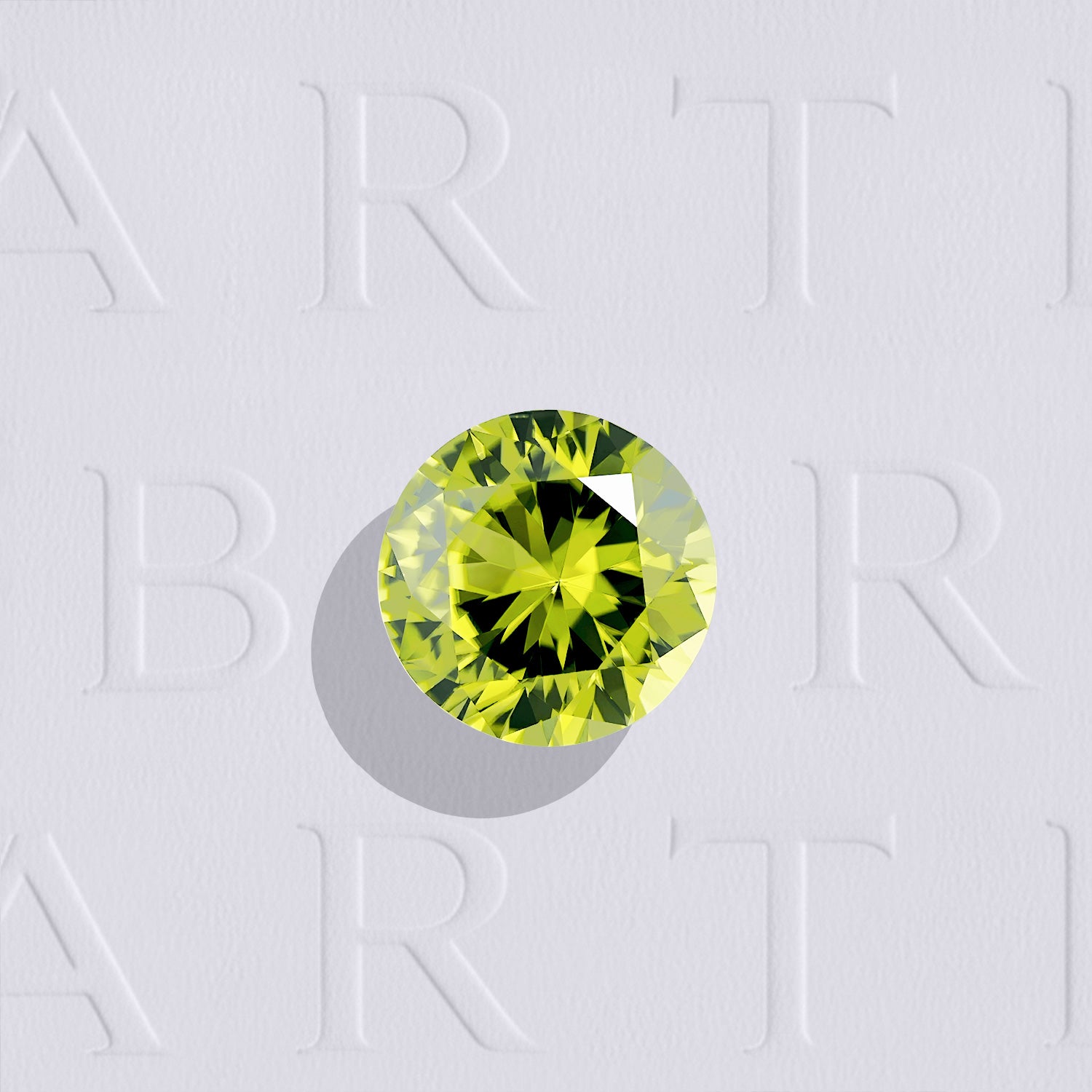 Péridot naturel rond facetté de 1.12 carat, originaire du Myanmar, de couleur vert-jaune prononcé et sans inclusion à la loupe 10x. Aucun traitement.