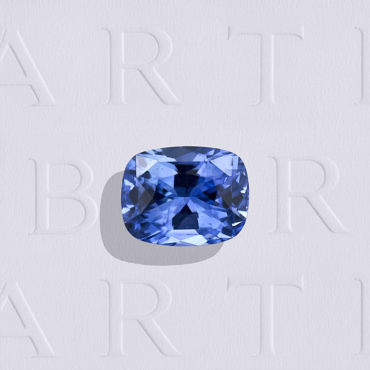 Saphir bleu naturel coussin rectangle de 1.37 carat, facetté, aucun traitement, couleur bleue intense, origine du Sri Lanka
