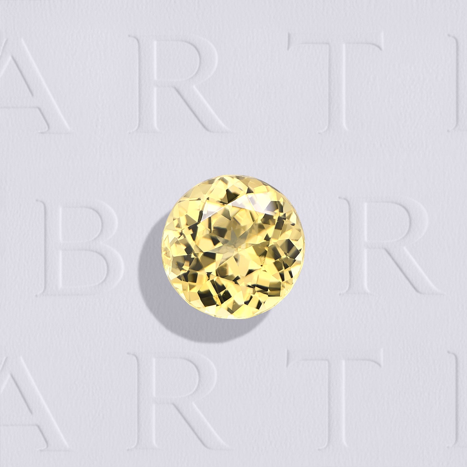 Saphir jaune naturel non chauffé rond facetté de 0.98 carat, couleur jaune doré soutenu, originaire de Madagascar