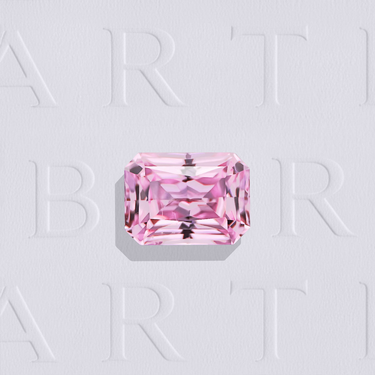 Saphir rose naturel rectangle à pans coupés facetté de 0.71 carat, originaire de Madagascar, de couleur rose prononcé, légèrement inclus. Aucun traitement.