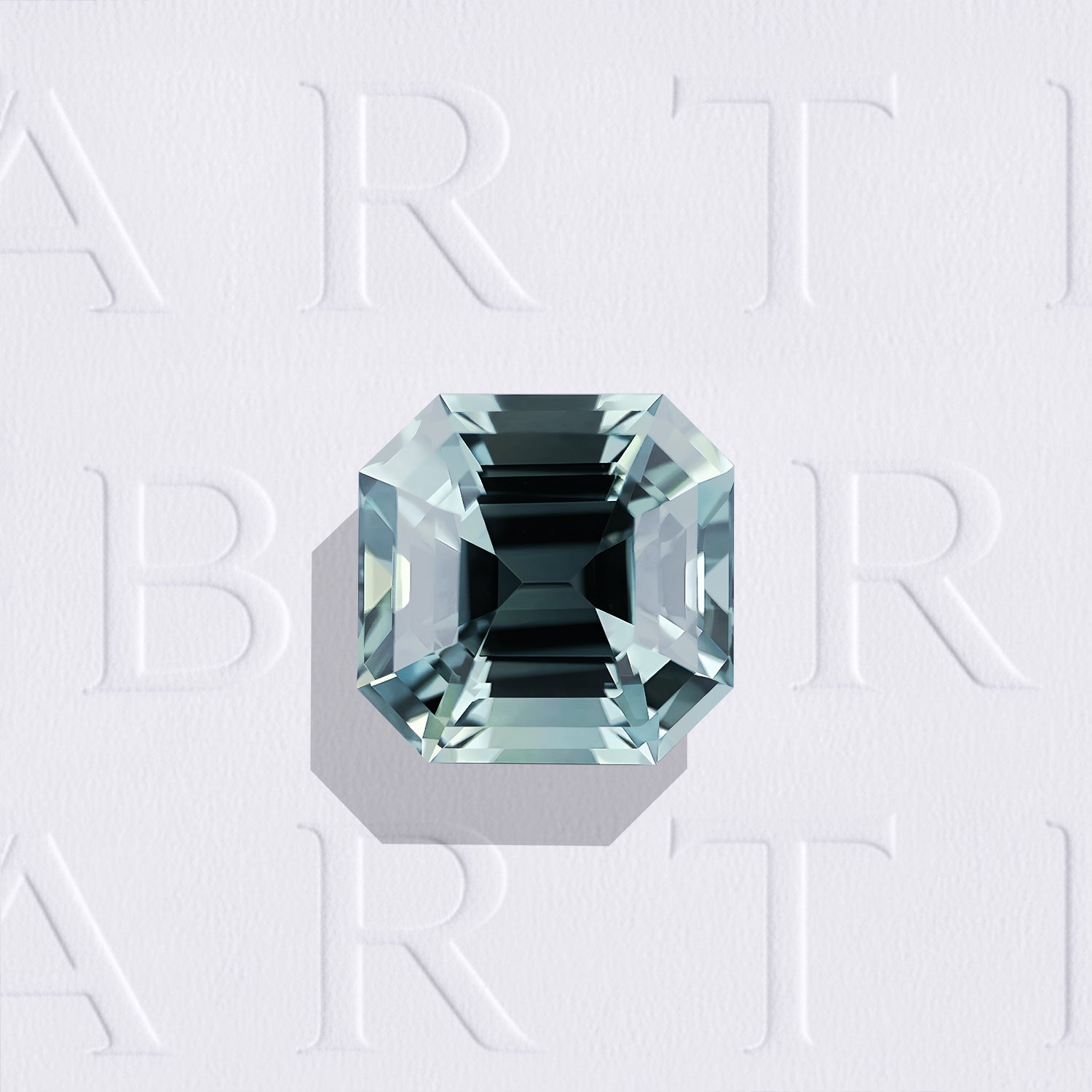 Saphir teal naturel carré à pans coupés facetté de 2.12 carats, originaire de Tanzanie, de couleur bleu-vert prononcé et sans inclusion visible à l'œil nu. Aucun traitement.