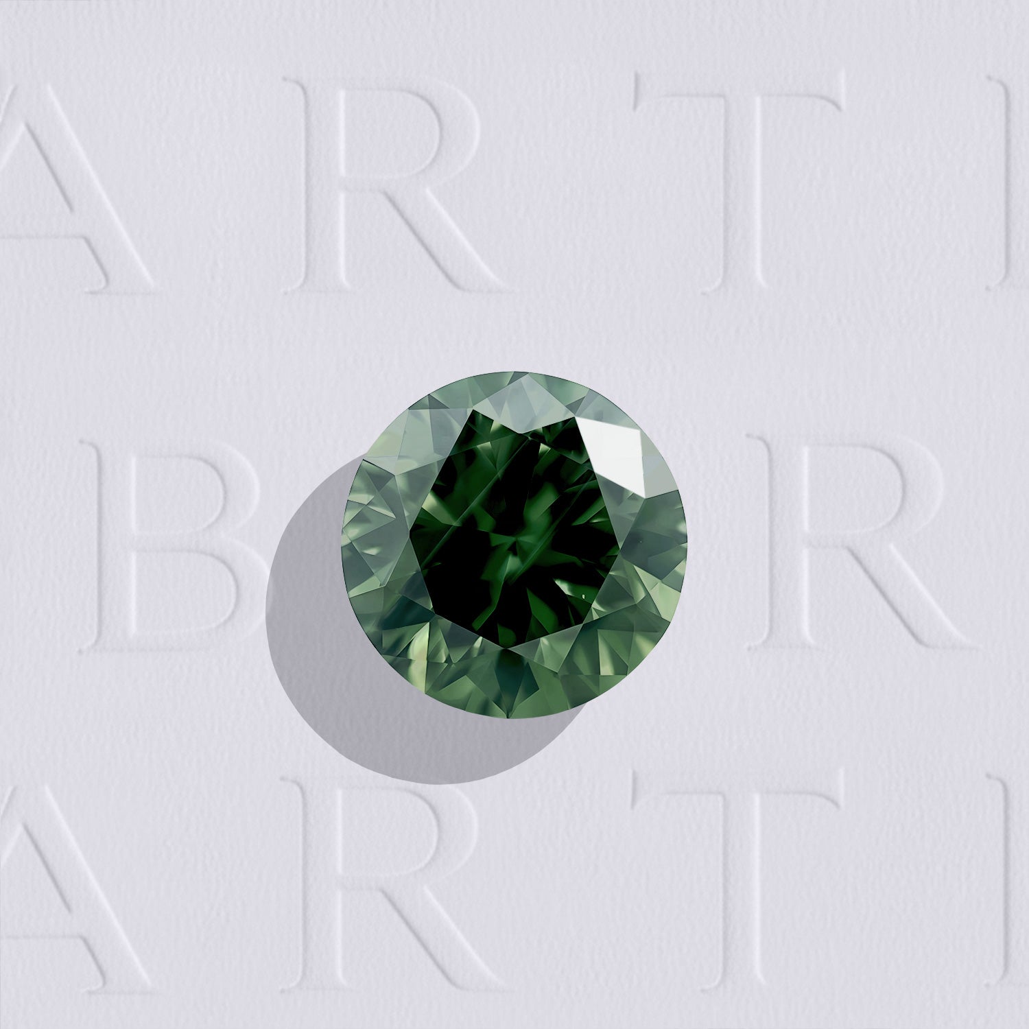 Saphir vert naturel rond facetté de 2.29 carats, originaire d'Australie, de couleur vert-jaune soutenu, légèrement inclus, non traité et certifié.