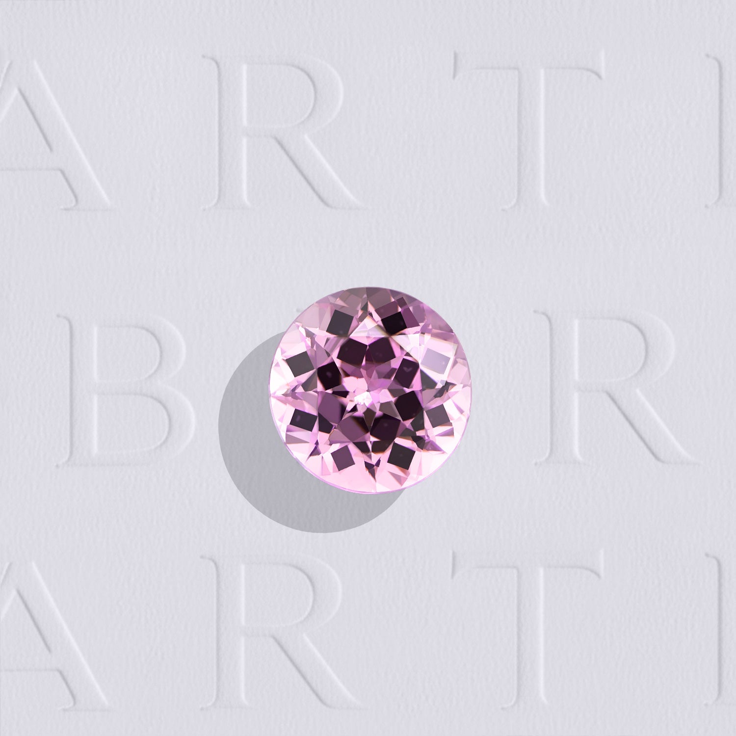 Saphir rose violet naturel rond de 0.62 carat, facetté, non chauffé, provenance Madagascar