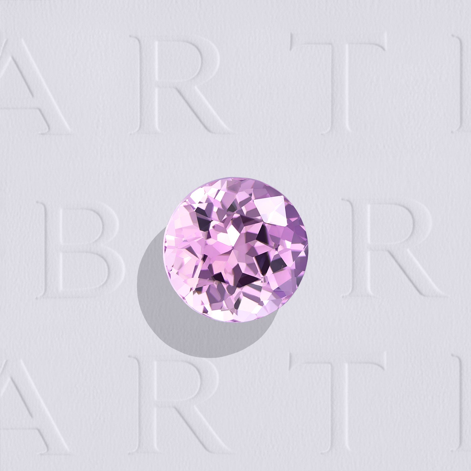 Saphir rose violet naturel rond de 0.95 carat, facetté, chauffé, originaire de Madagascar