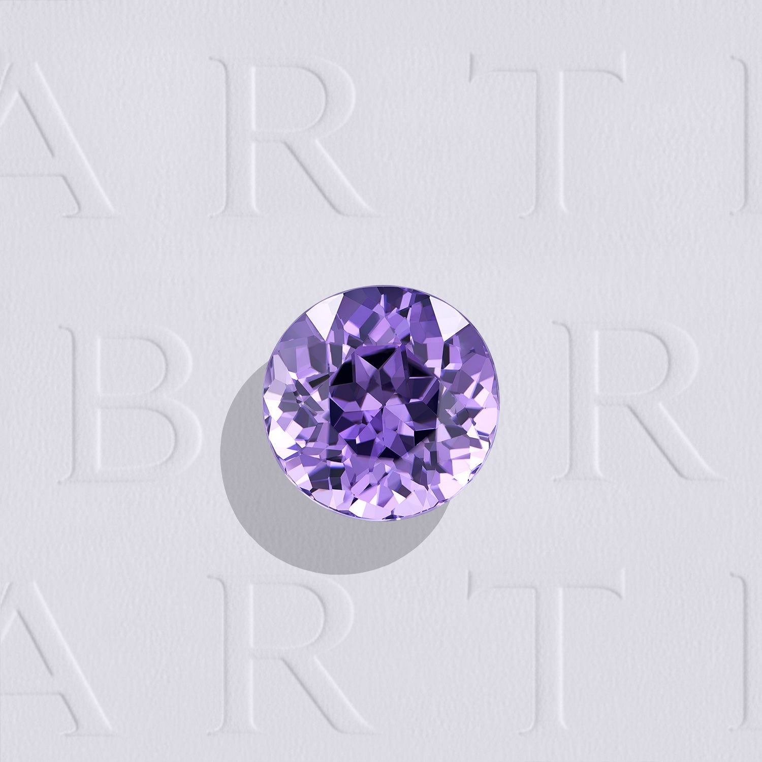 Saphir violet rosé naturel non chauffé rond de 0.87 carat, facetté, originaire de Madagascar