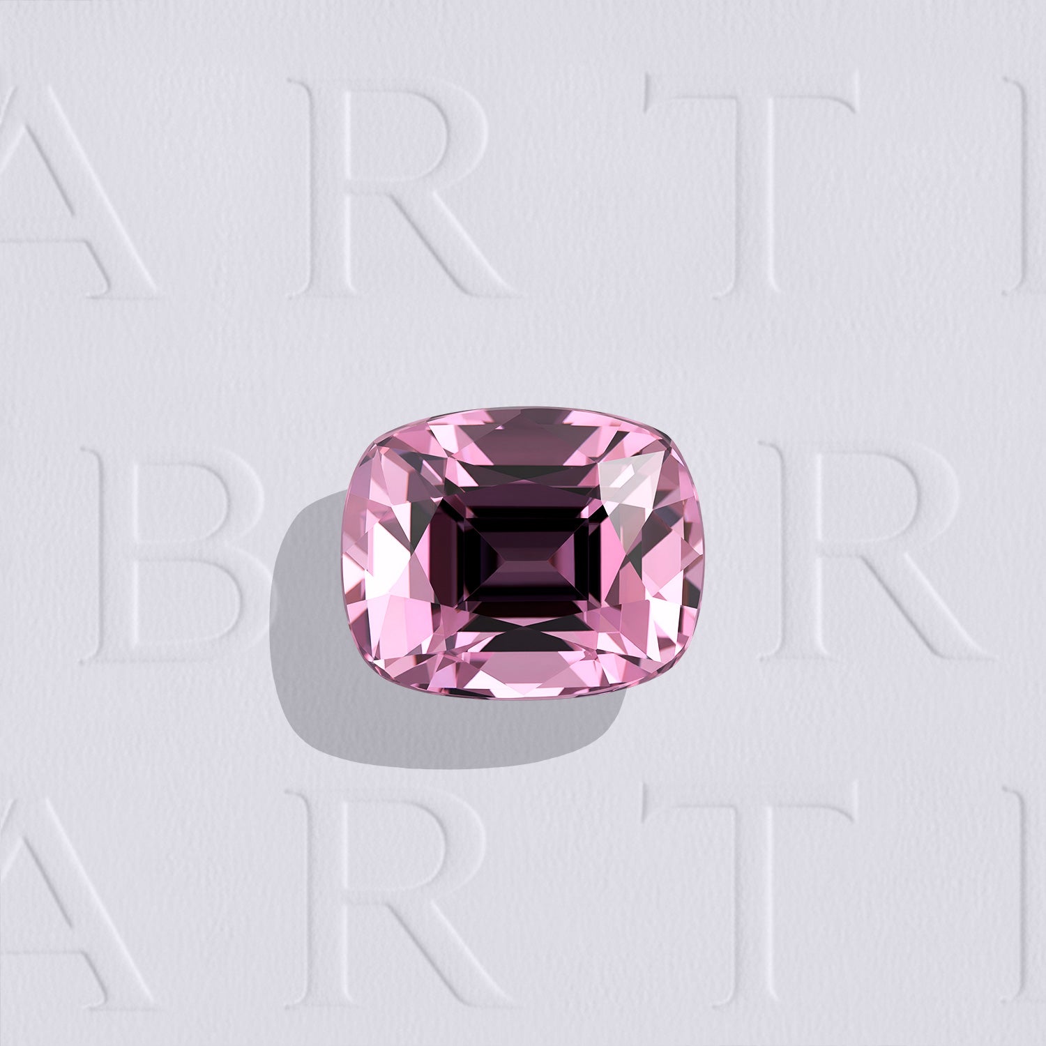 Spinelle rose naturel coussin rectangle facetté de 2.09 carats, originaire de Luc Yen au Vietnam, de couleur rose-violet soutenu et sans inclusion visible à l'œil nu.