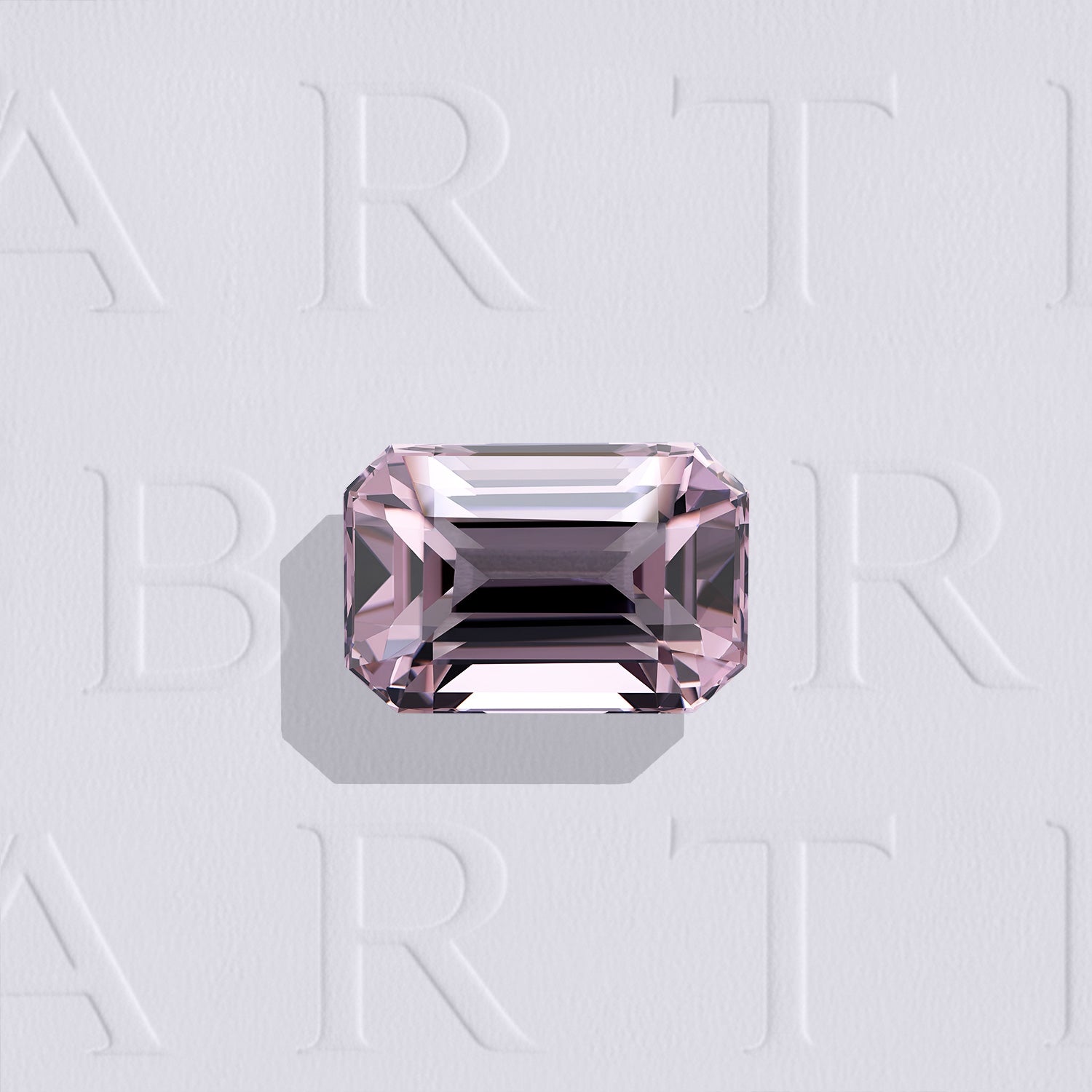 Spinelle violet naturel rectangulaire à pans coupés de 1.51 carat, facetté, originaire du Sri Lanka, sans inclusion visible à l’œil nu
