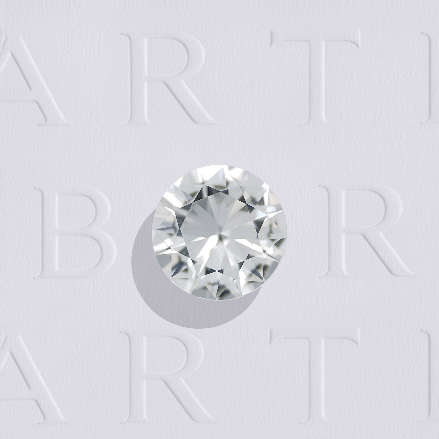 Topaze blanche naturelle ronde facettée de 1.35 carat, originaire du Brésil, sans inclusion visible à l'œil nu et non traitée.