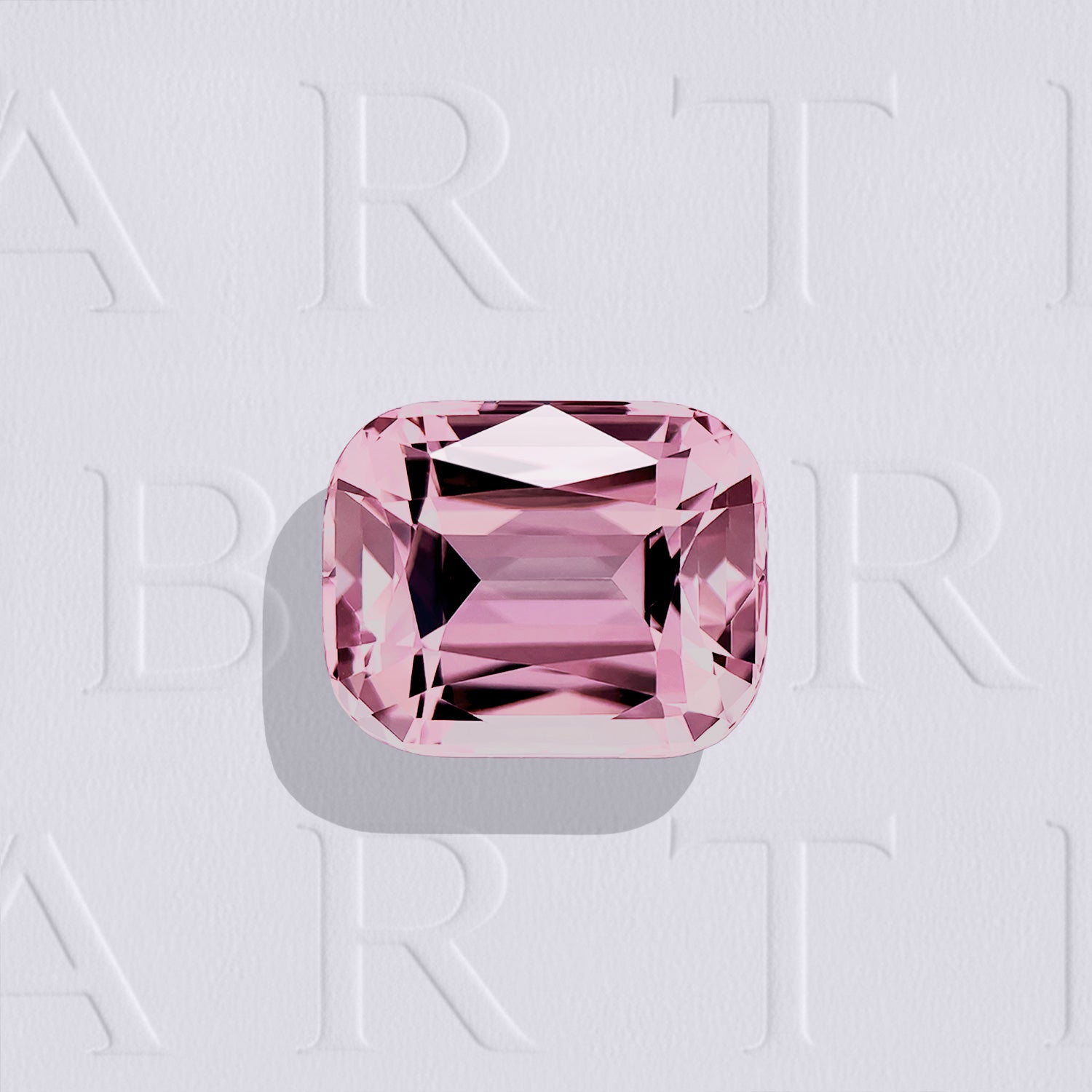 Tourmaline rose naturelle coussin rectangle facettée de 3.22 carats, originaire de la République démocratique du Congo, de couleur rose prononcé et très légèrement incluse.