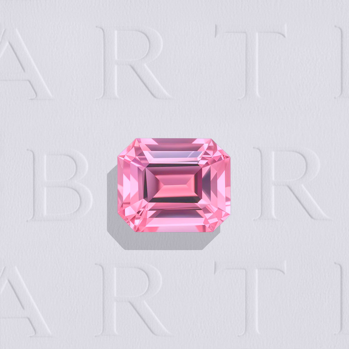 Tourmaline Rose naturelle 1,05 carat, rectangle à pans coupés, facettée, Congo, nuances soutenues. Aucun traitement