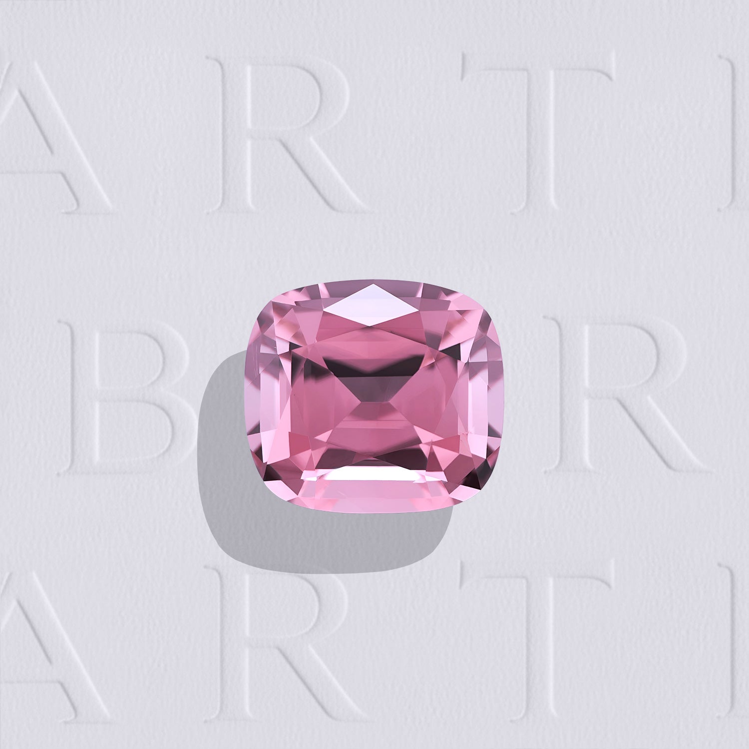 Tourmaline rose naturelle coussin rectangle facettée de 2.95 carats, de couleur rose soutenu, originaire de la République démocratique du Congo et sans inclusion visible à l'œil nu.